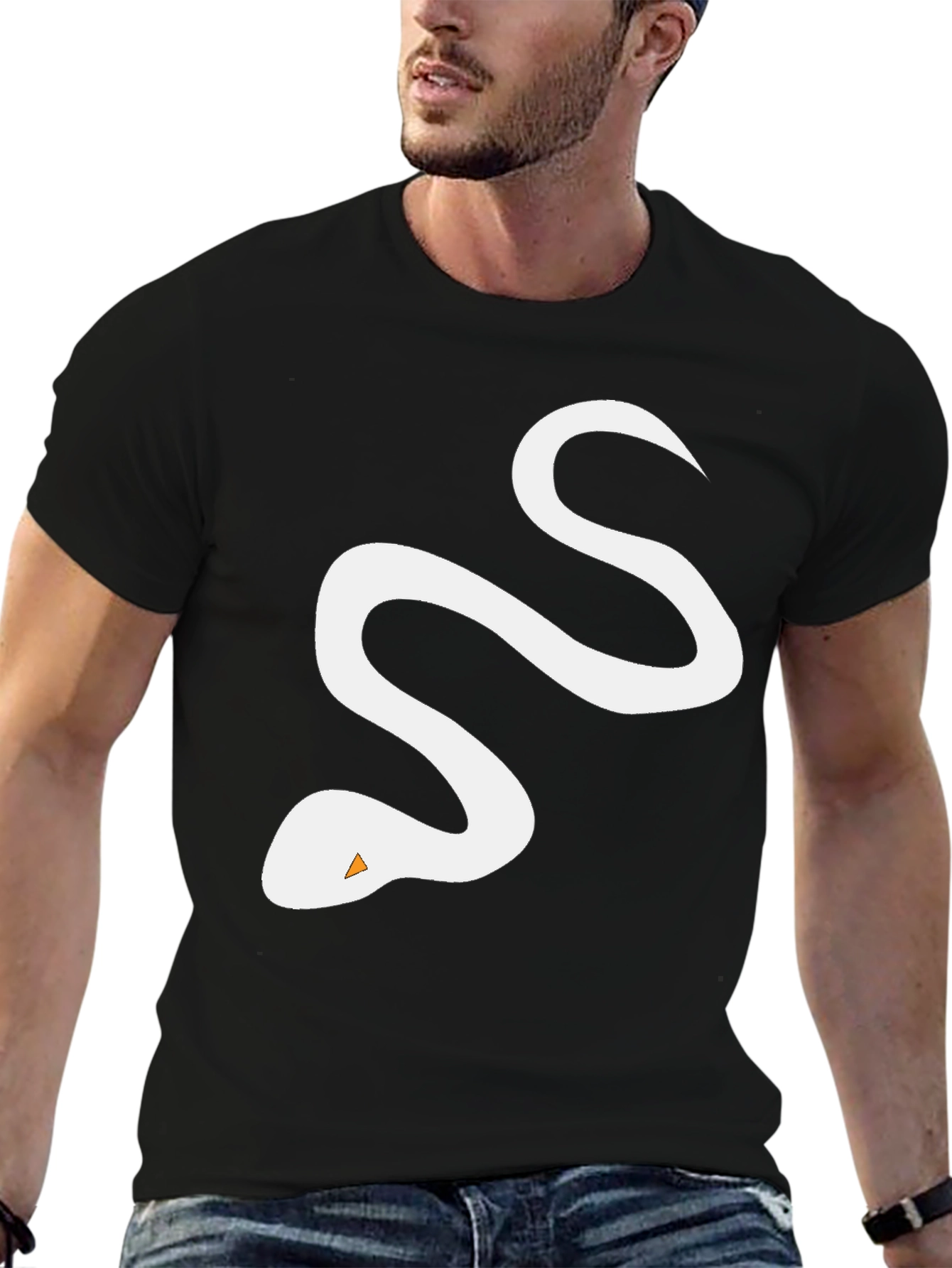 Black Snake Graphic Tee - Cool & Casual