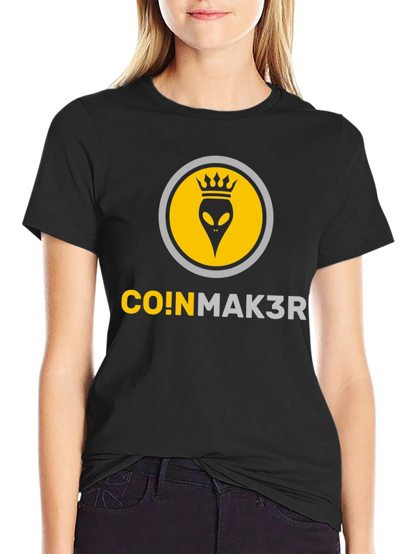 CO!NMAK3R T-Shirt - Alien Crown Design