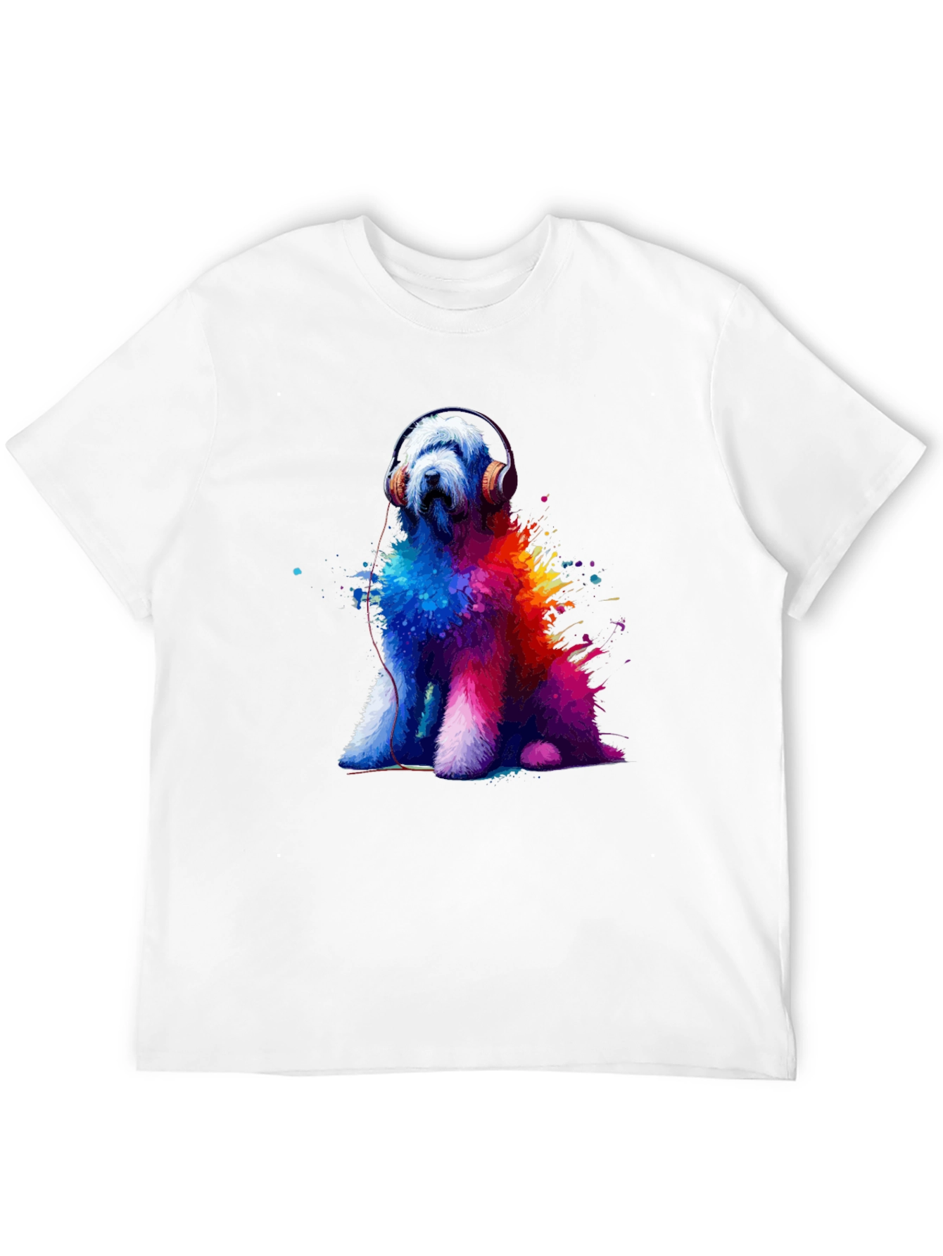 Dog with Headphones Graphic Tee