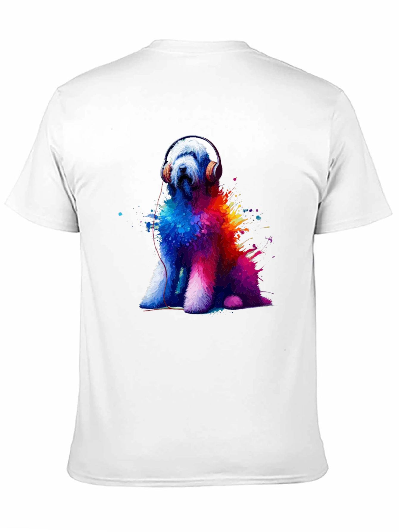 Dog with Headphones Graphic Tee