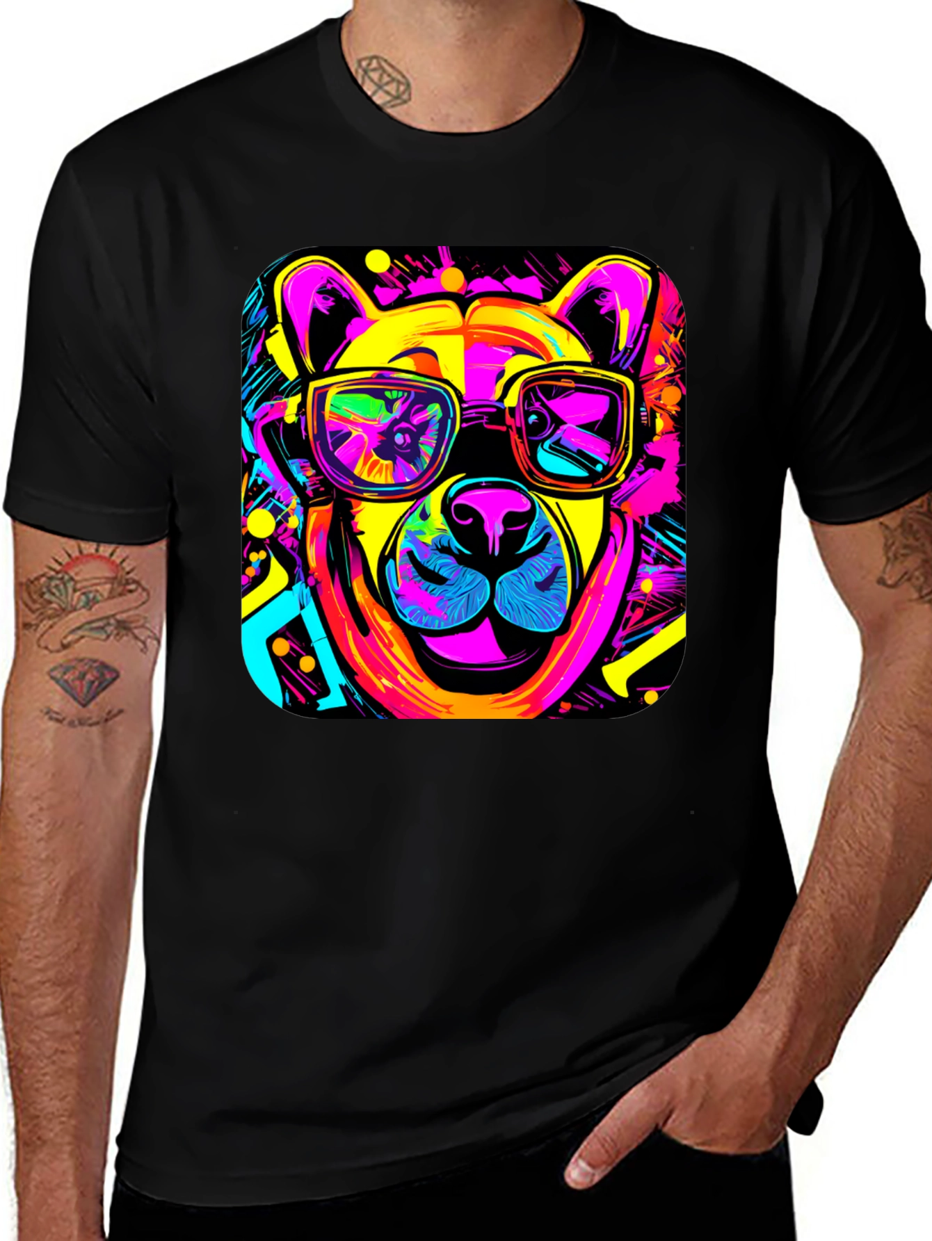 Cool Neon Bear T-Shirt