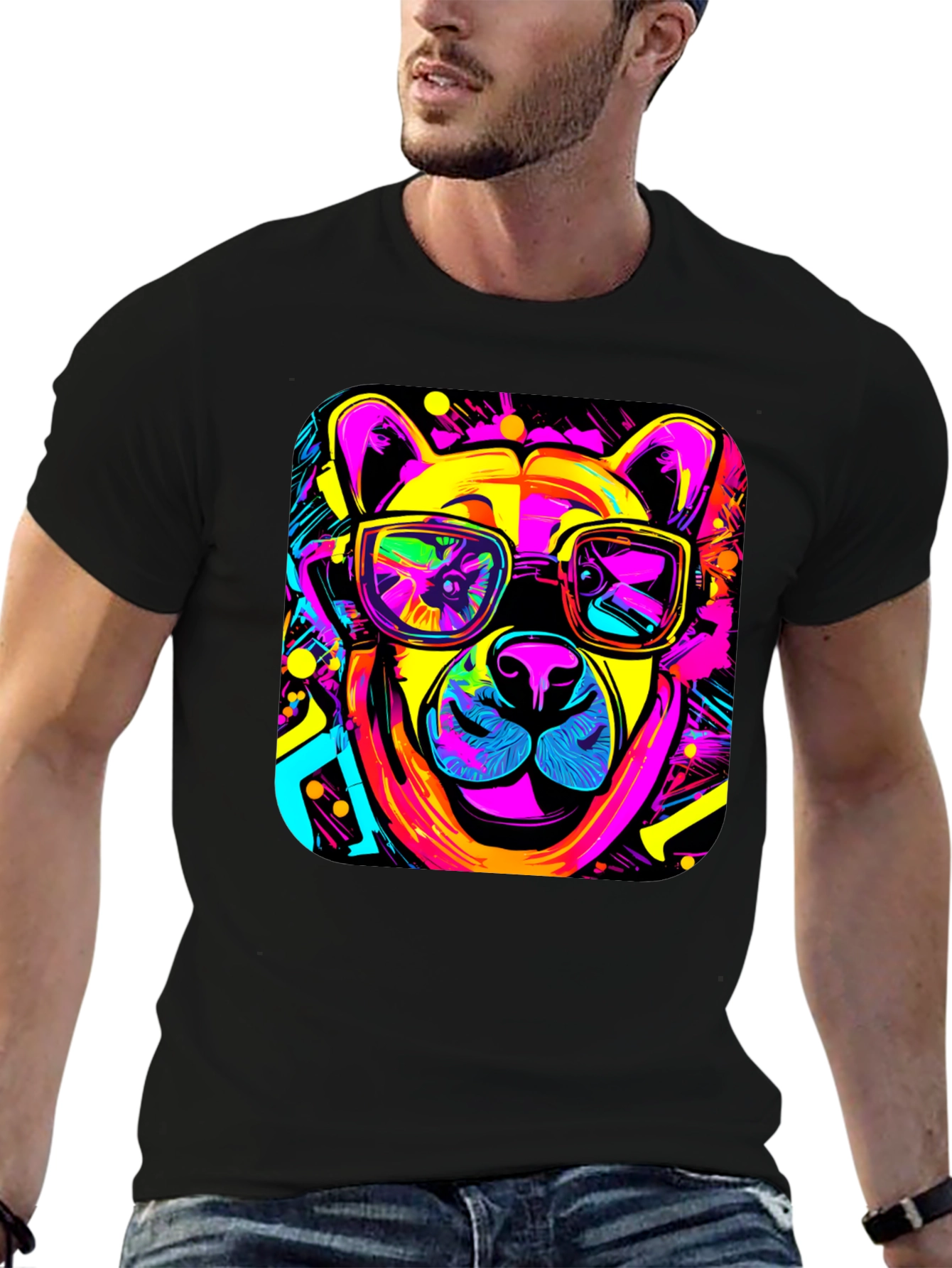 Cool Neon Bear T-Shirt