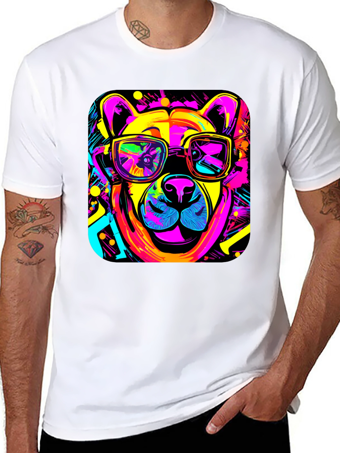 Cool Neon Bear T-Shirt