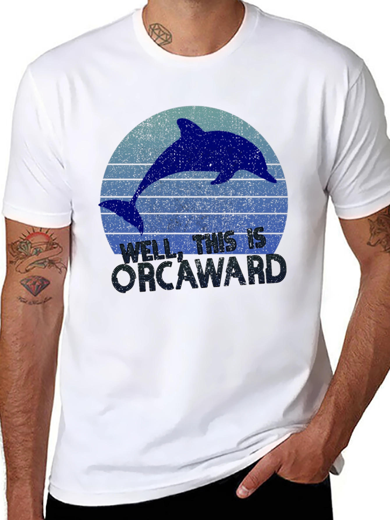 Orcaward Dolphin Graphic Tee - Black