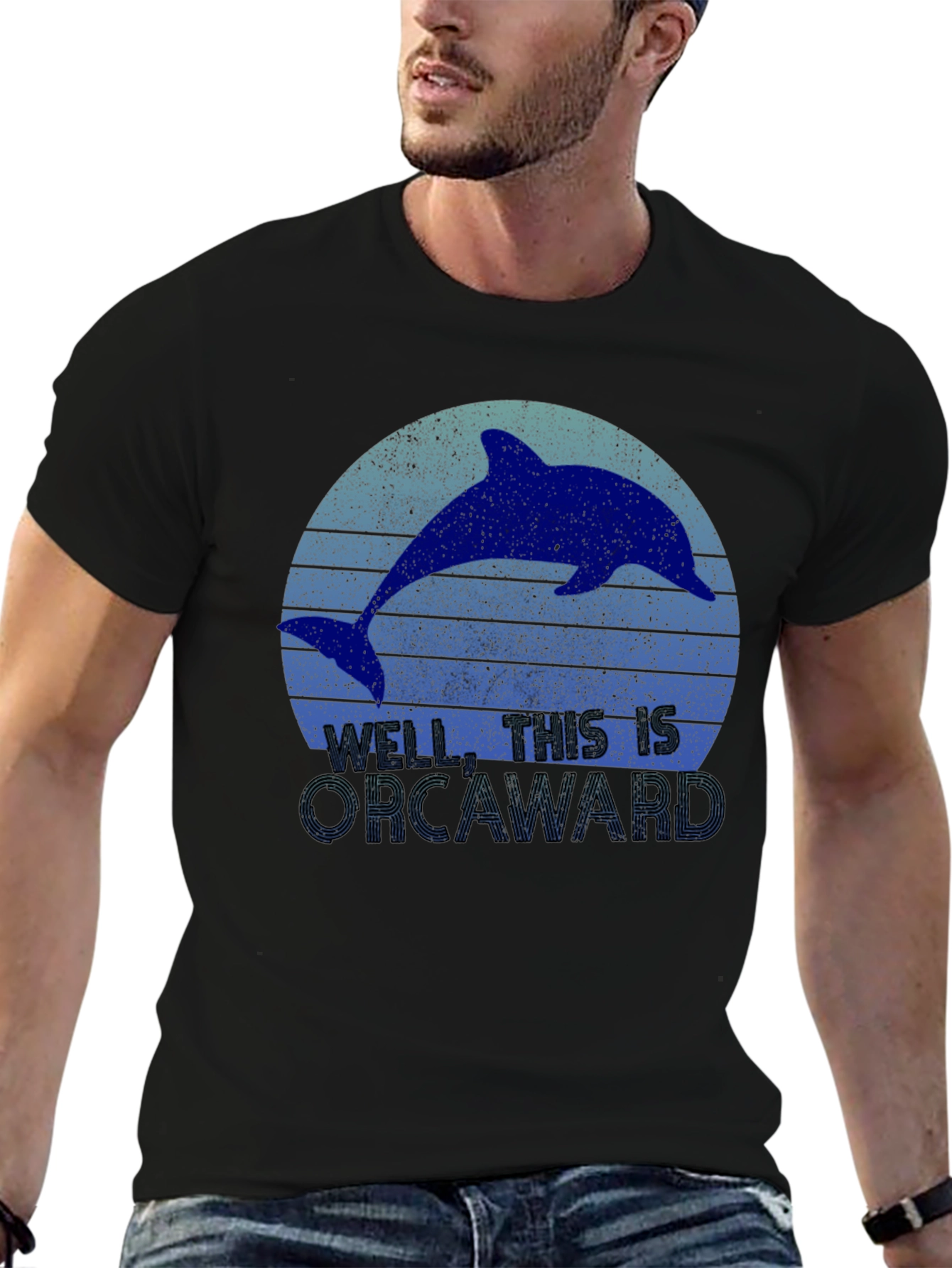Orcaward Dolphin Graphic Tee - Black