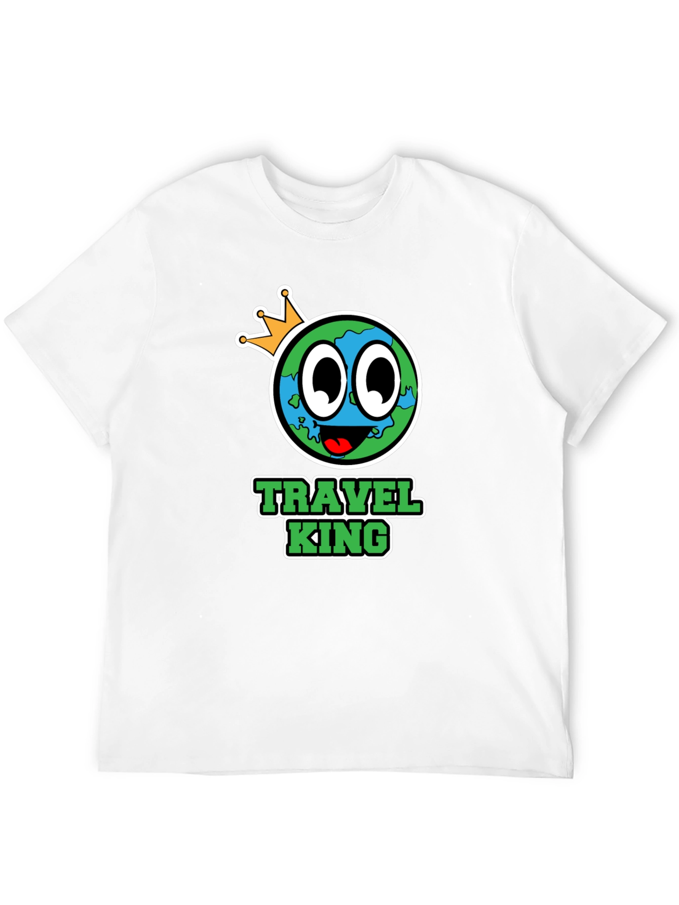 Travel King Graphic T-Shirt - Mens Black Tee