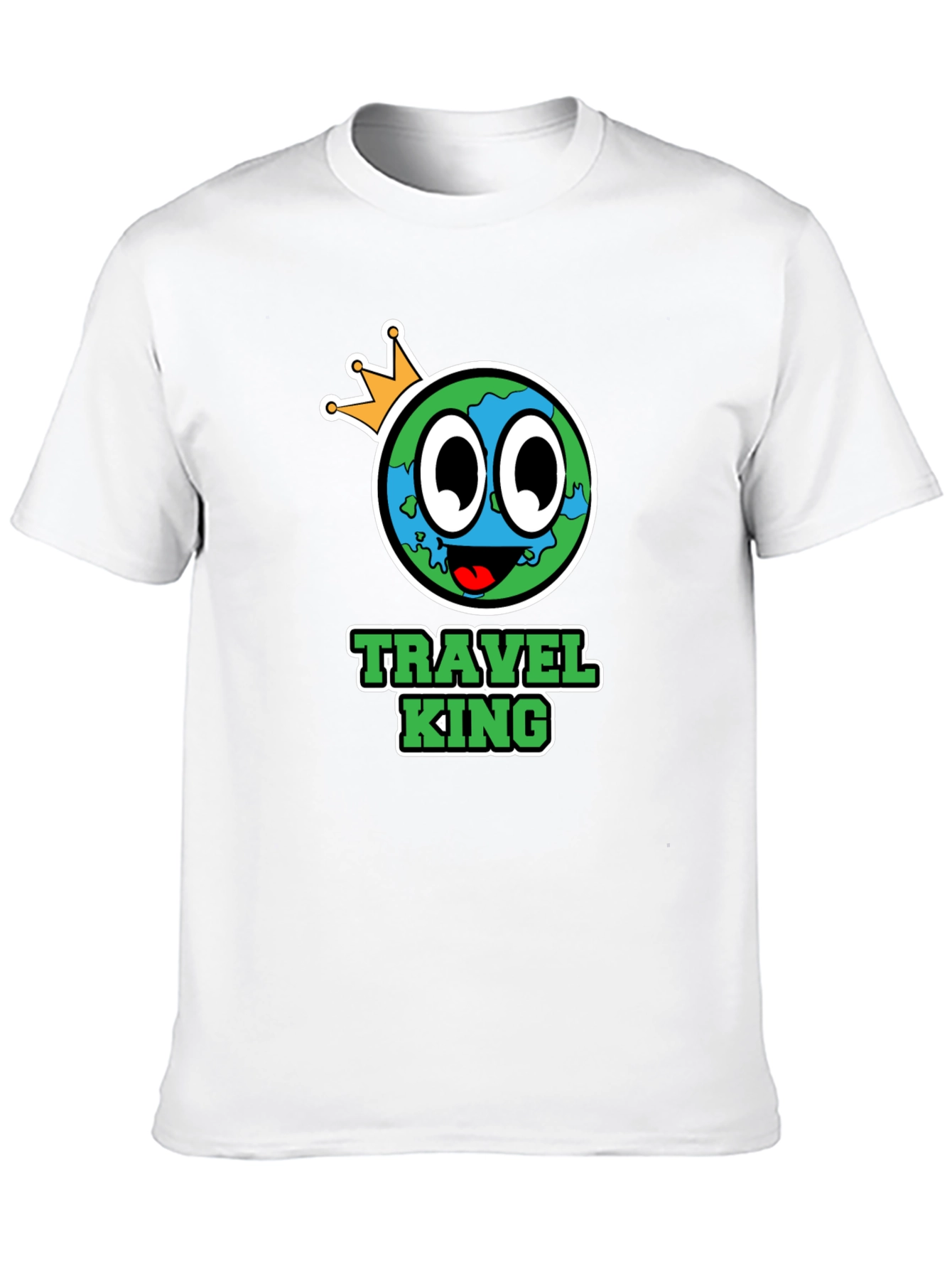 Travel King Graphic T-Shirt - Mens Black Tee