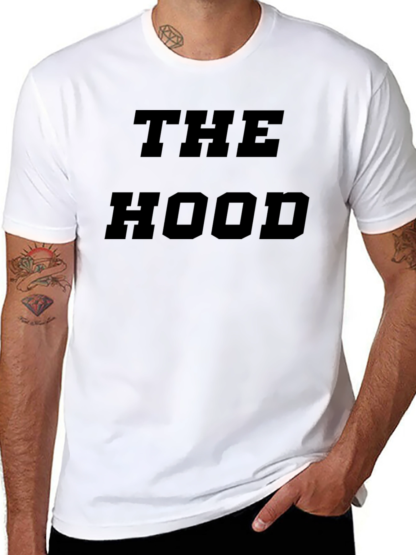 The Hood Black Graphic T-Shirt