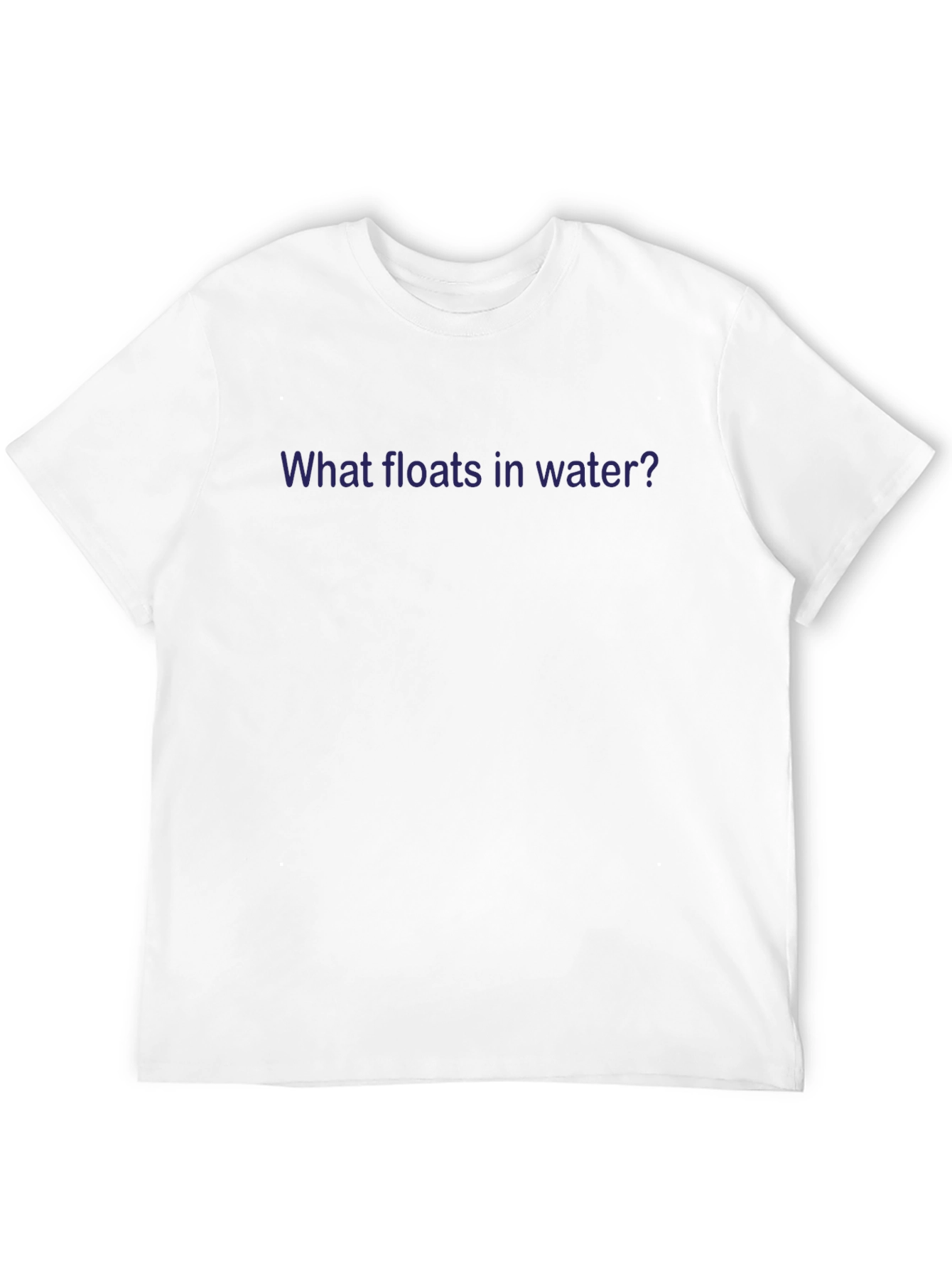 Humorous What Floats? Graphic Tee - Black