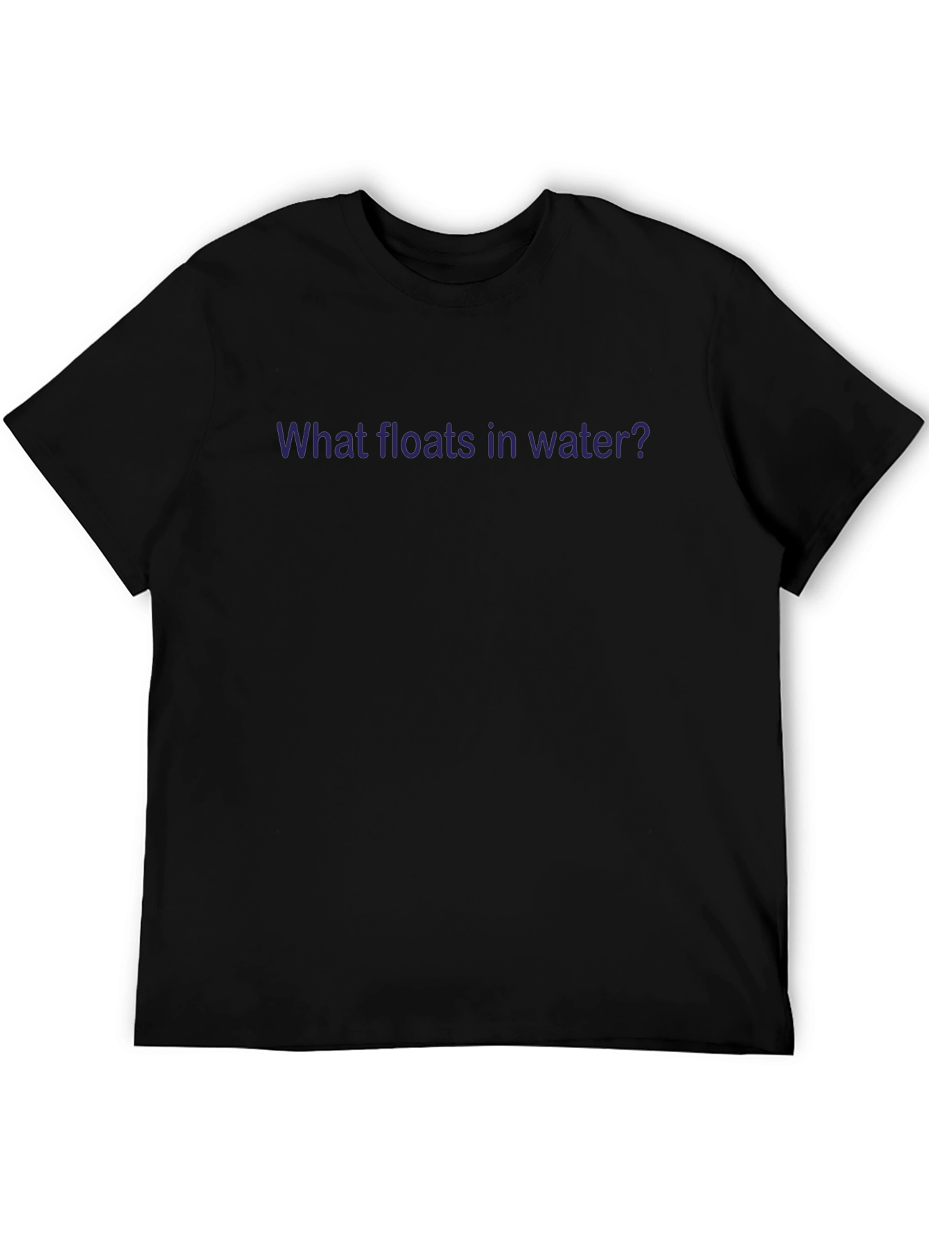 Humorous What Floats? Graphic Tee - Black