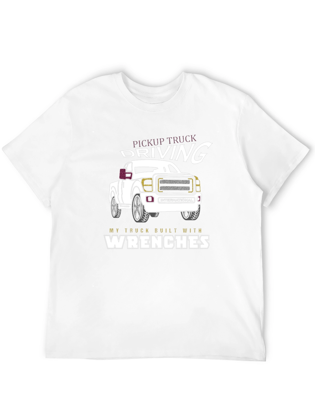 Pickup Truck Driving Wrenches Graphic Tee