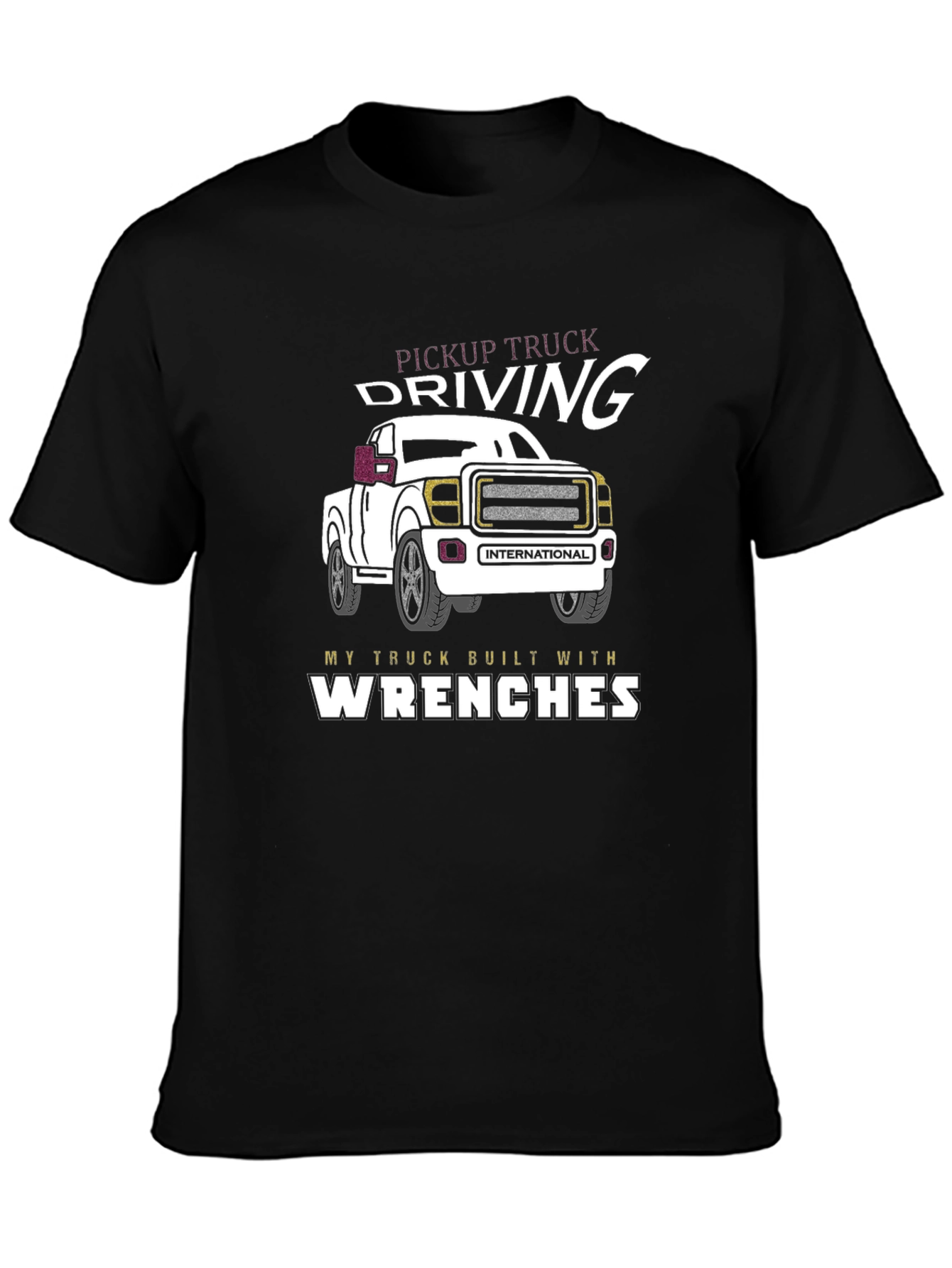 Pickup Truck Driving Wrenches Graphic Tee