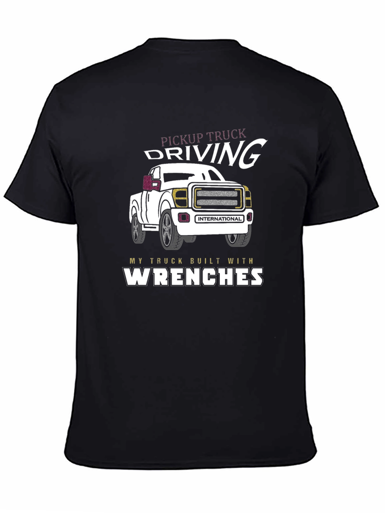 Pickup Truck Driving Wrenches Graphic Tee