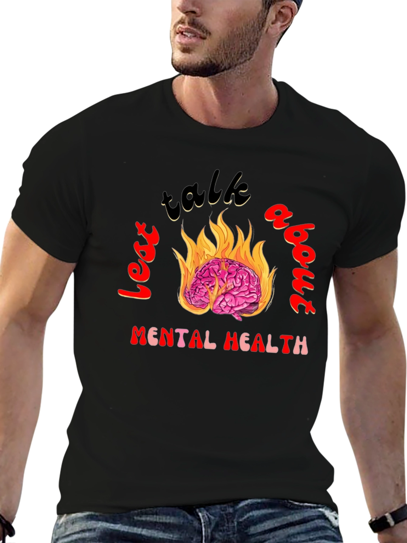 Lets Talk About Mental Health Graphic Tee