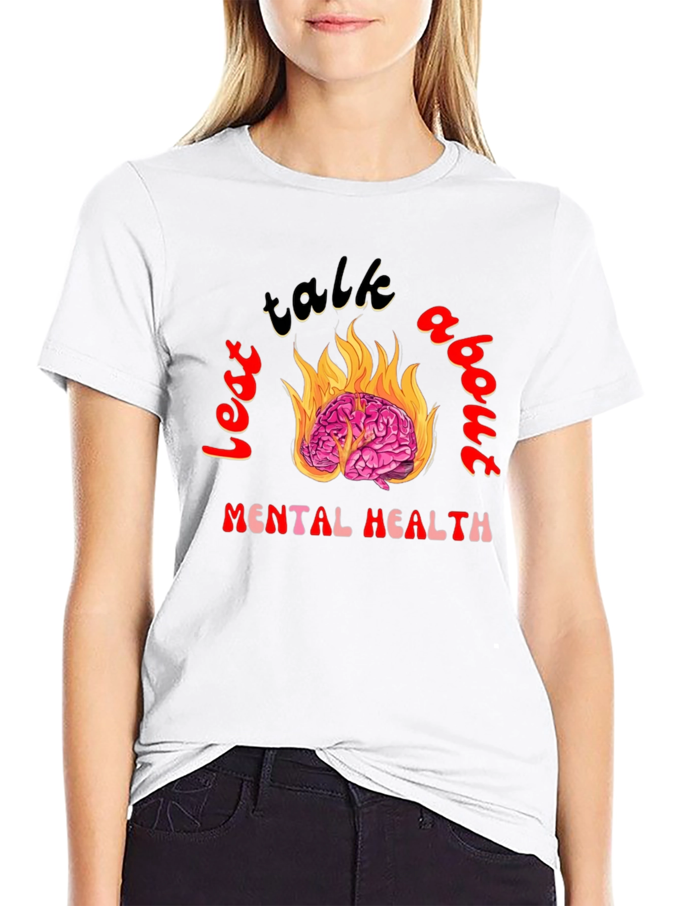 Lets Talk About Mental Health Graphic Tee