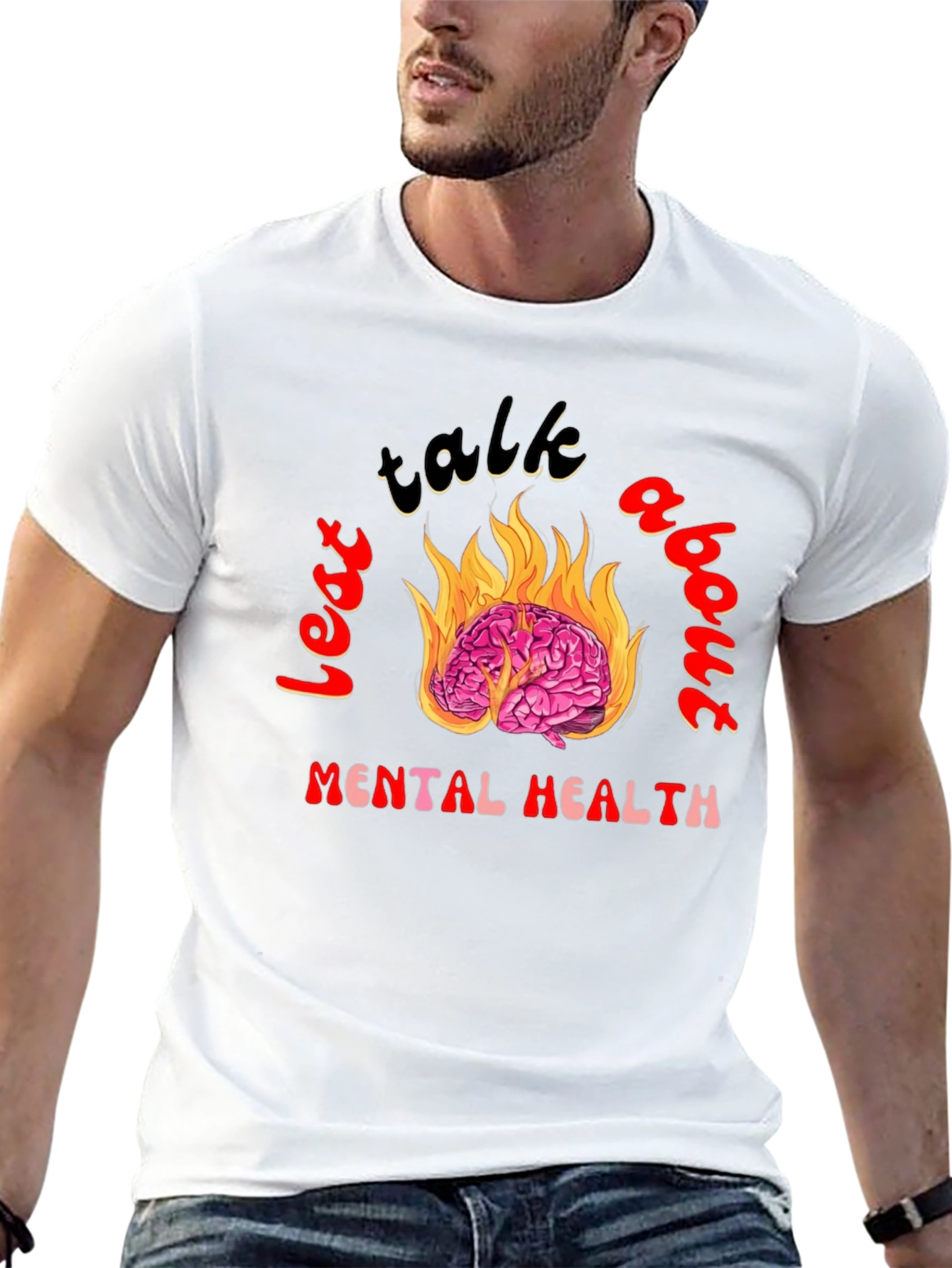 Lets Talk About Mental Health Graphic Tee