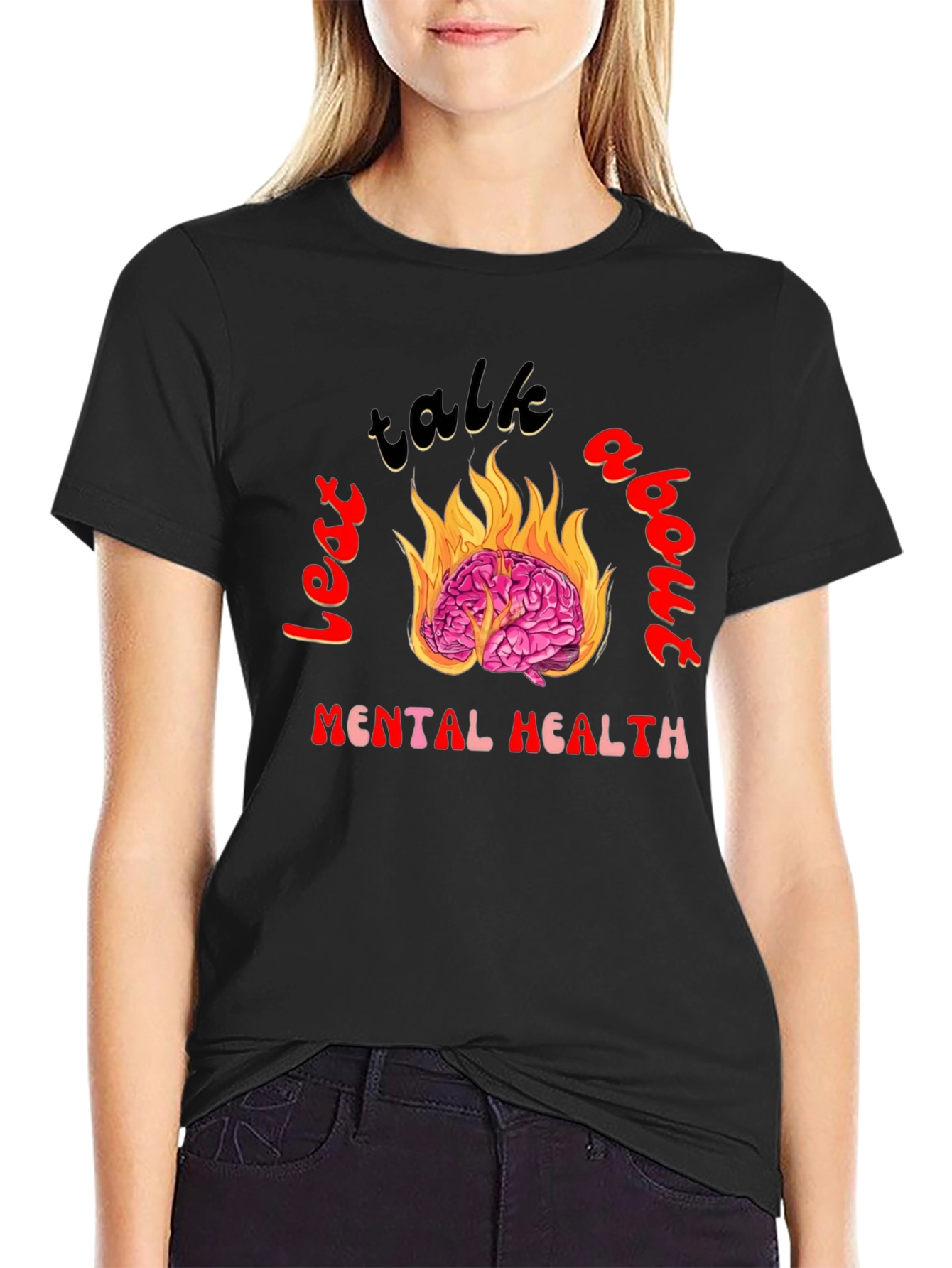 Lets Talk About Mental Health Graphic Tee