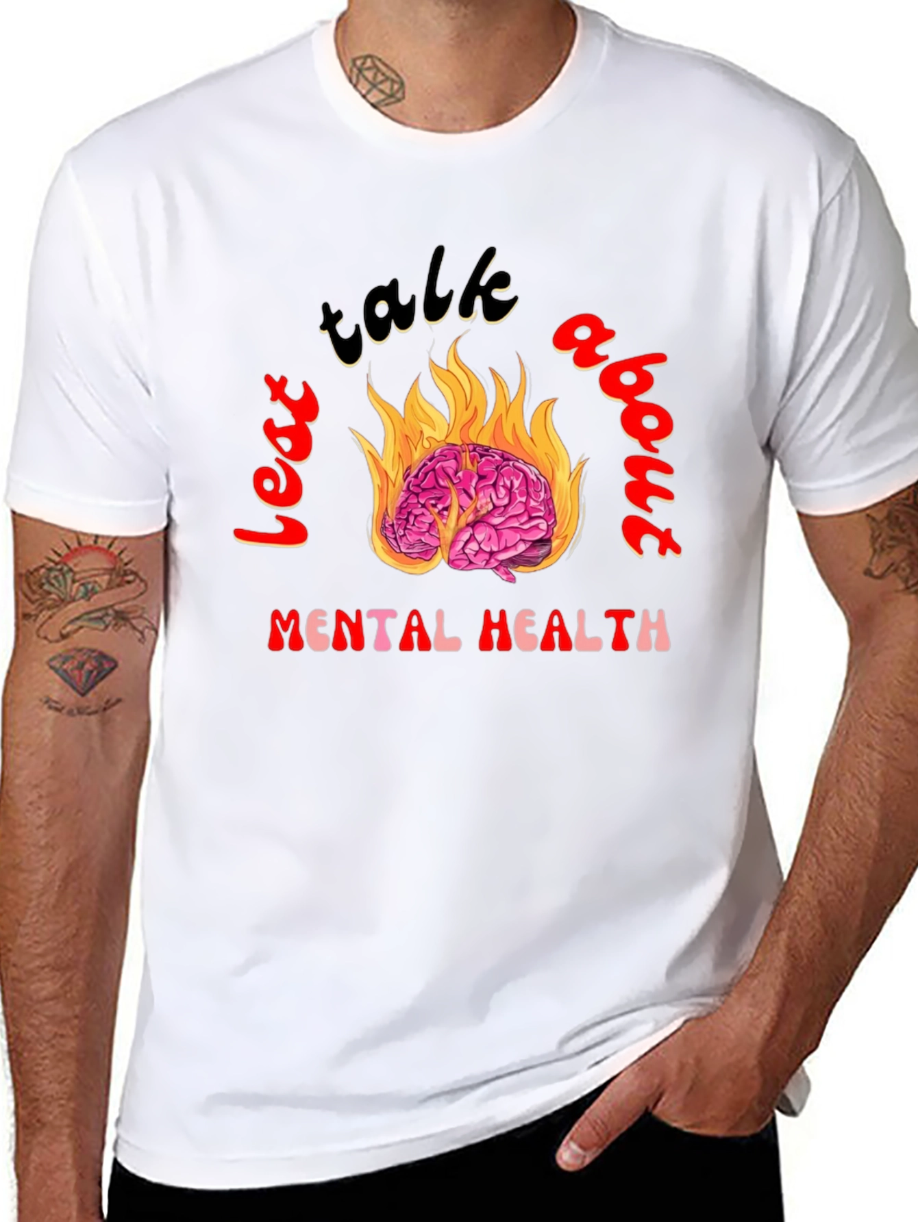 Lets Talk About Mental Health Graphic Tee