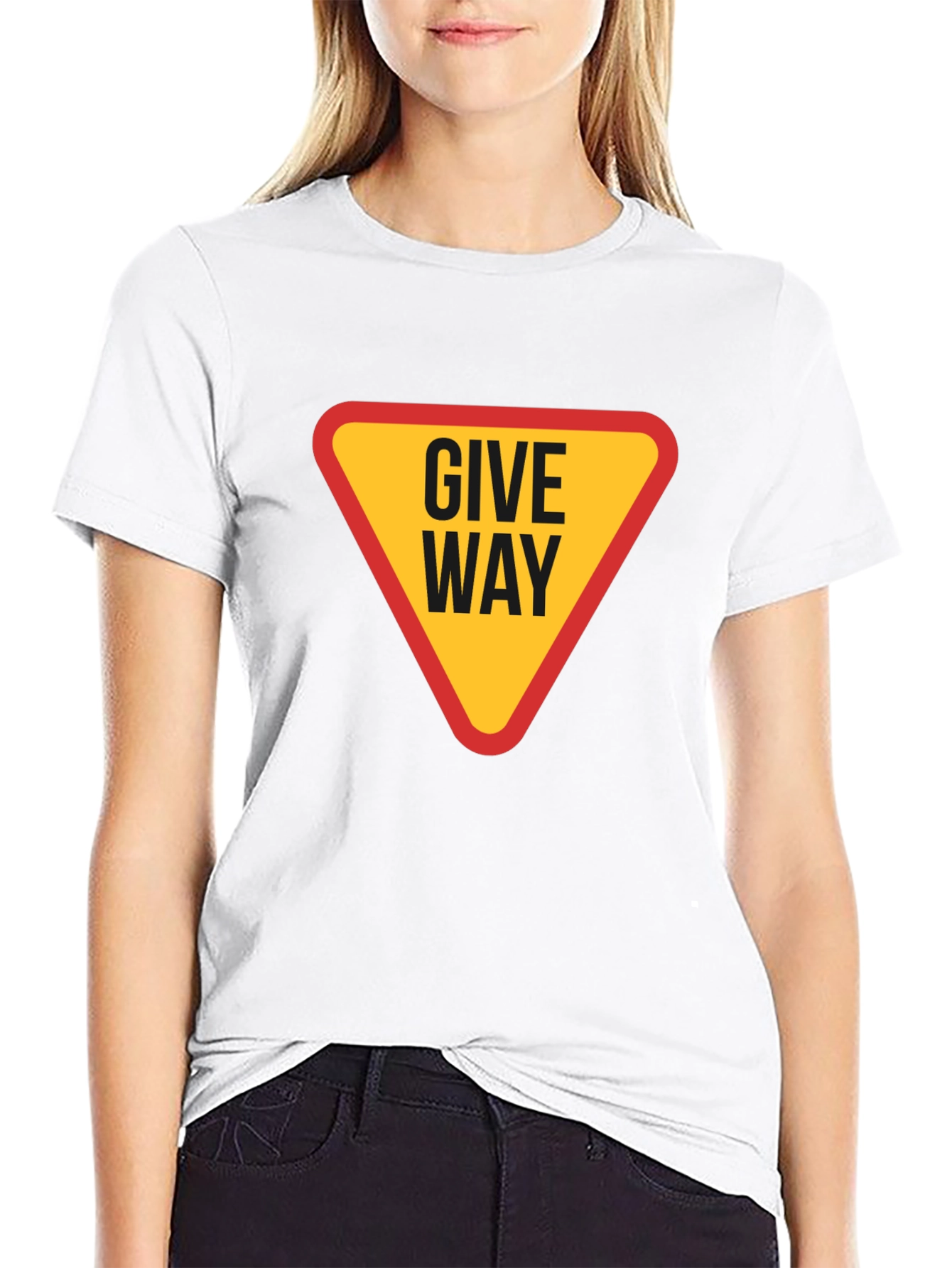 Give Way Graphic T-Shirt - Black Cotton Tee