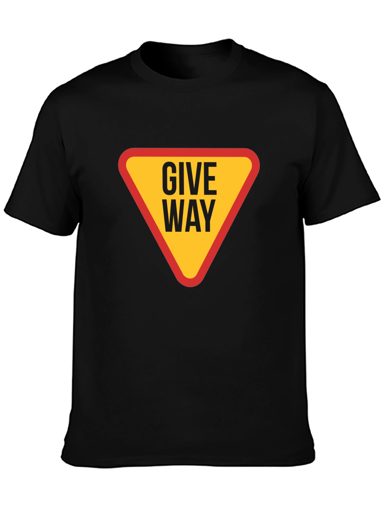 Give Way Graphic T-Shirt - Black Cotton Tee