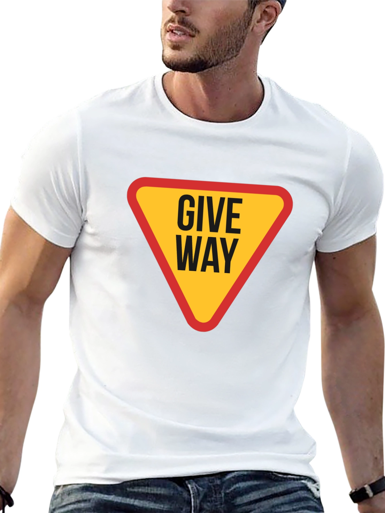 Give Way Graphic T-Shirt - Black Cotton Tee