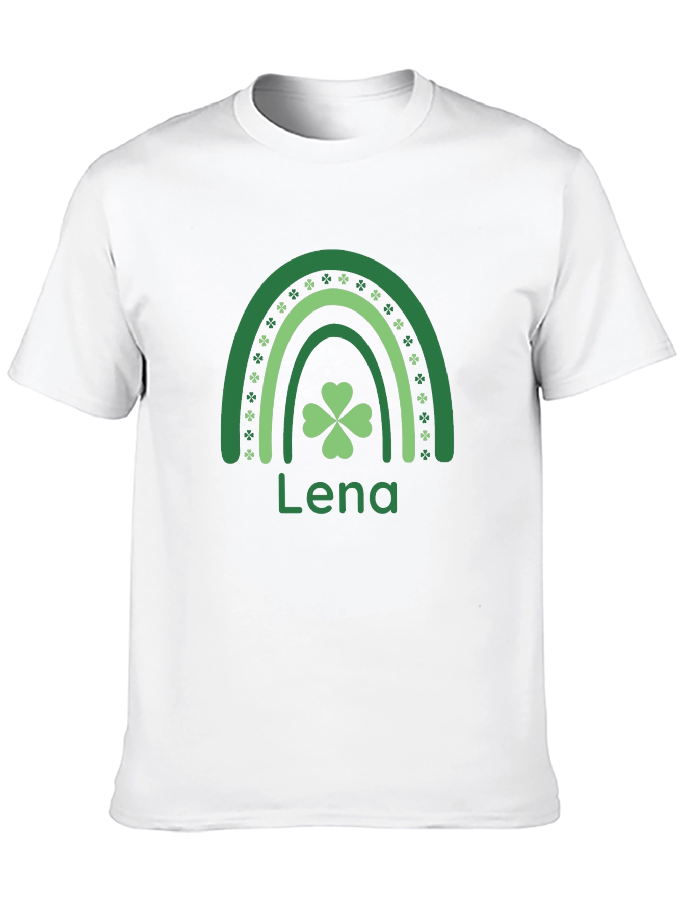 St. Patricks Day Shamrock Rainbow Personalized T-Shirt