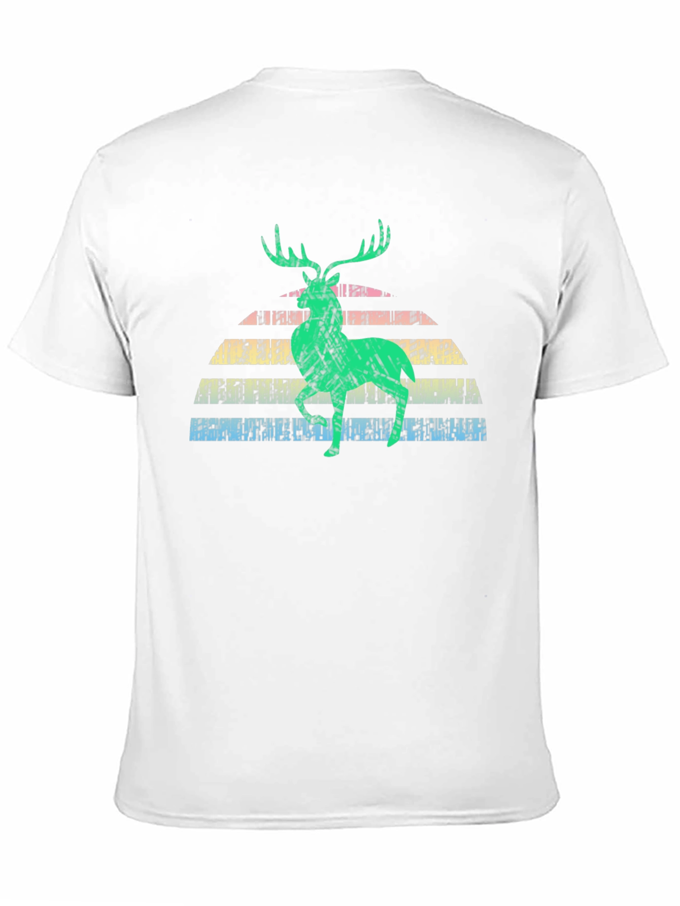 Retro Deer Graphic Tee - Black
