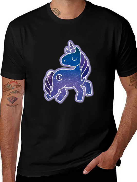 Unicorn Galaxy T-Shirt - Black Cotton Blend Tee