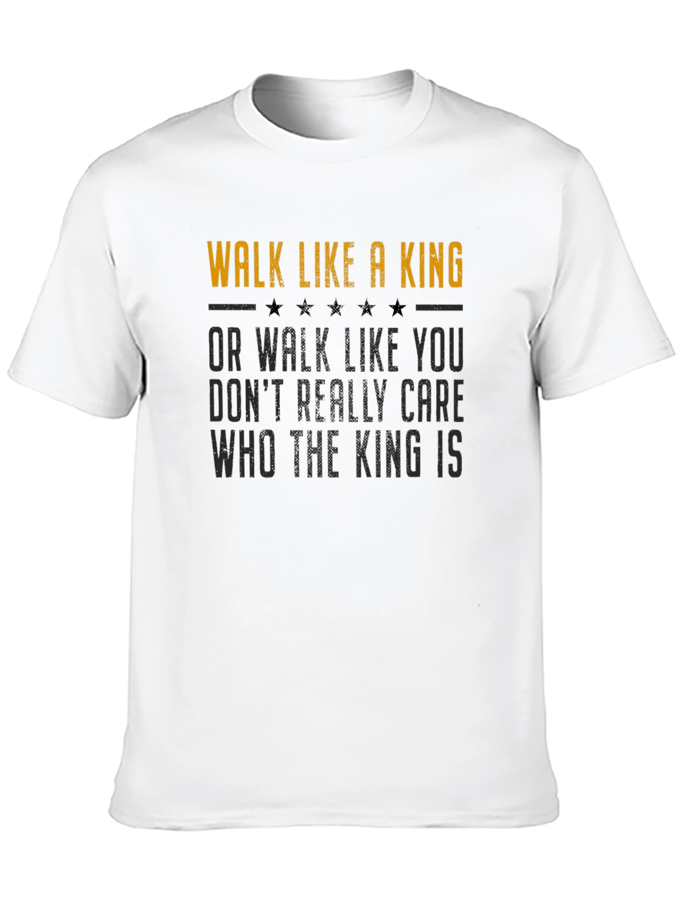 Walk Like A King Black Graphic Tee