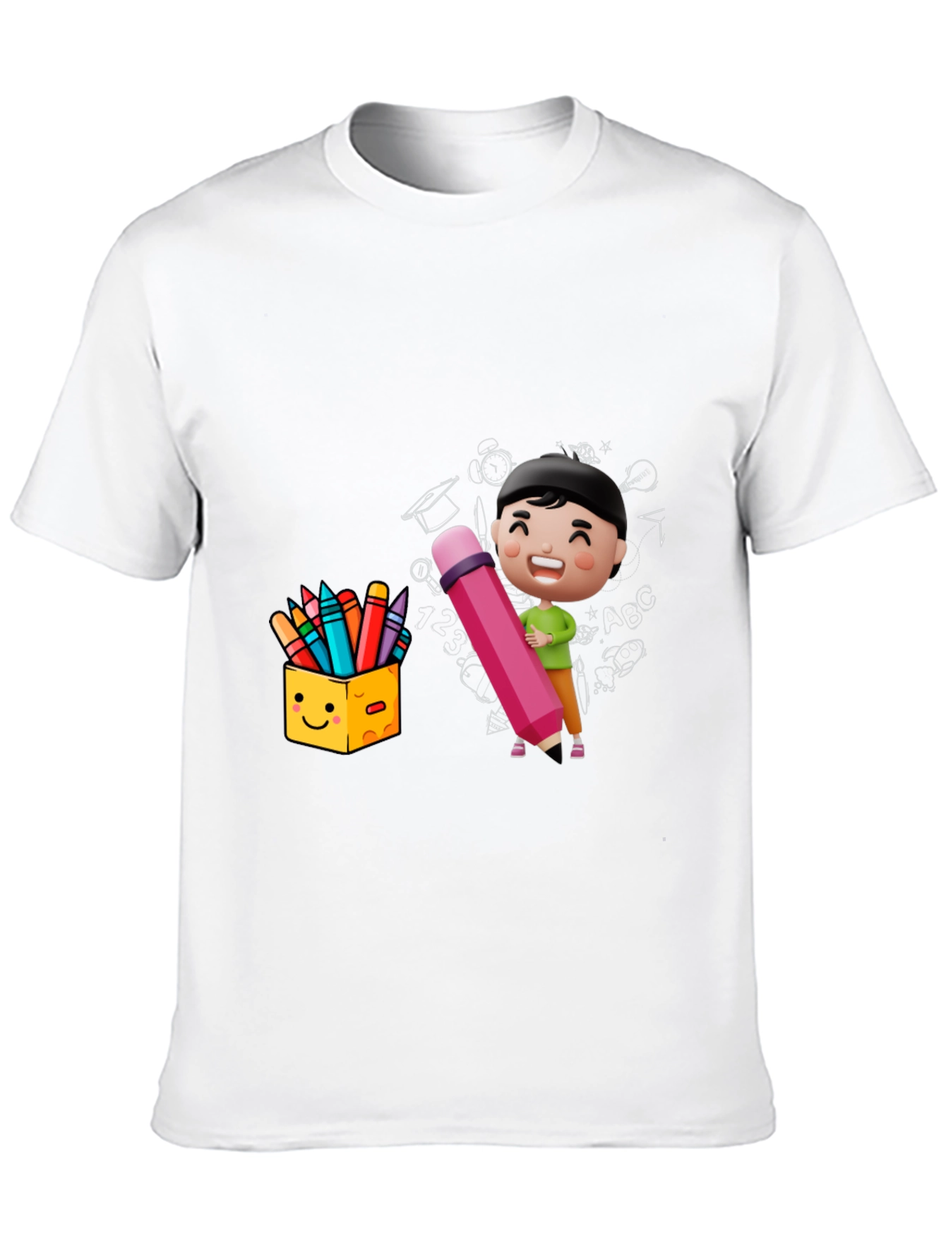 Cartoon School Graphic T-Shirt