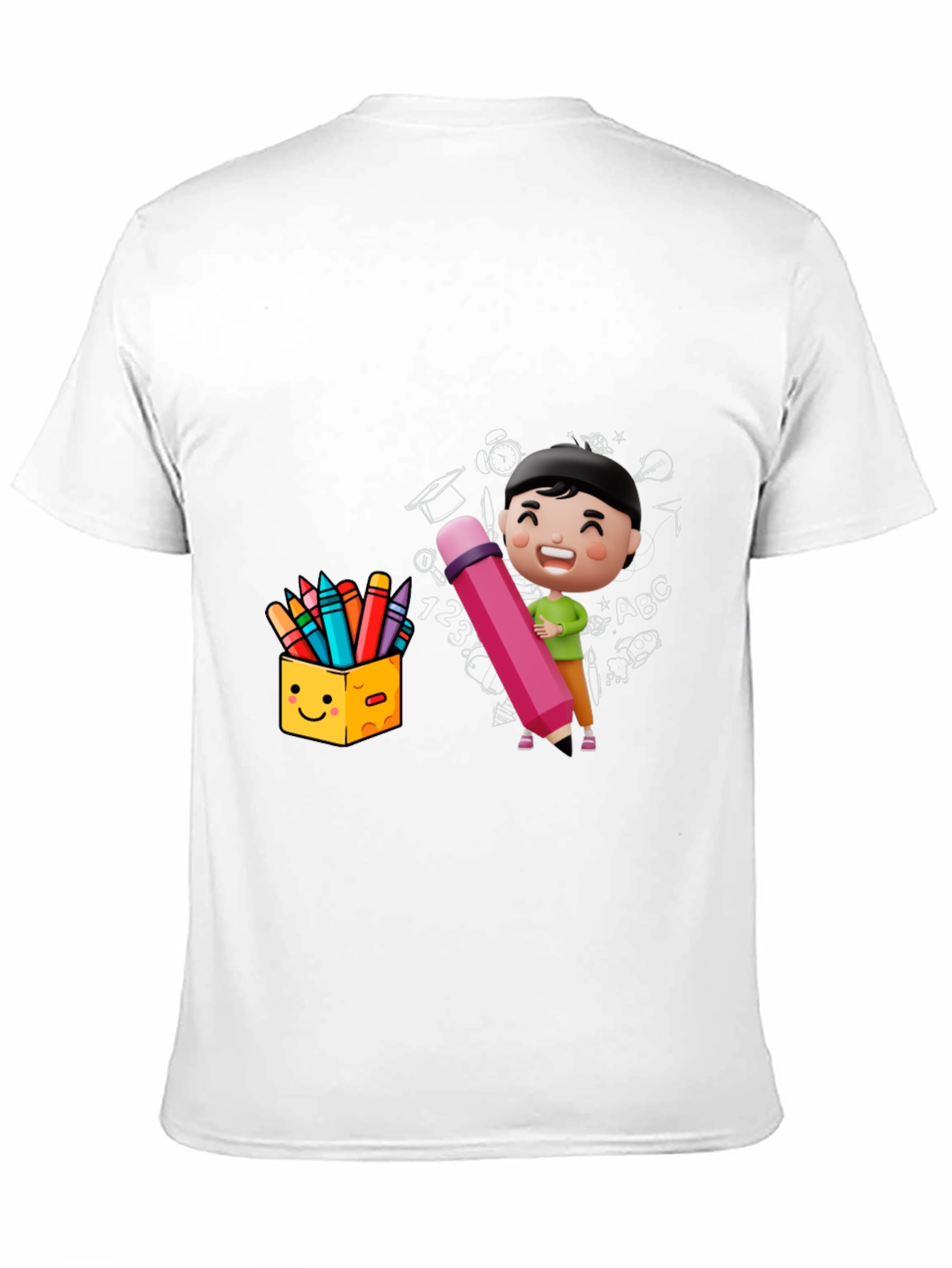 Cartoon School Graphic T-Shirt