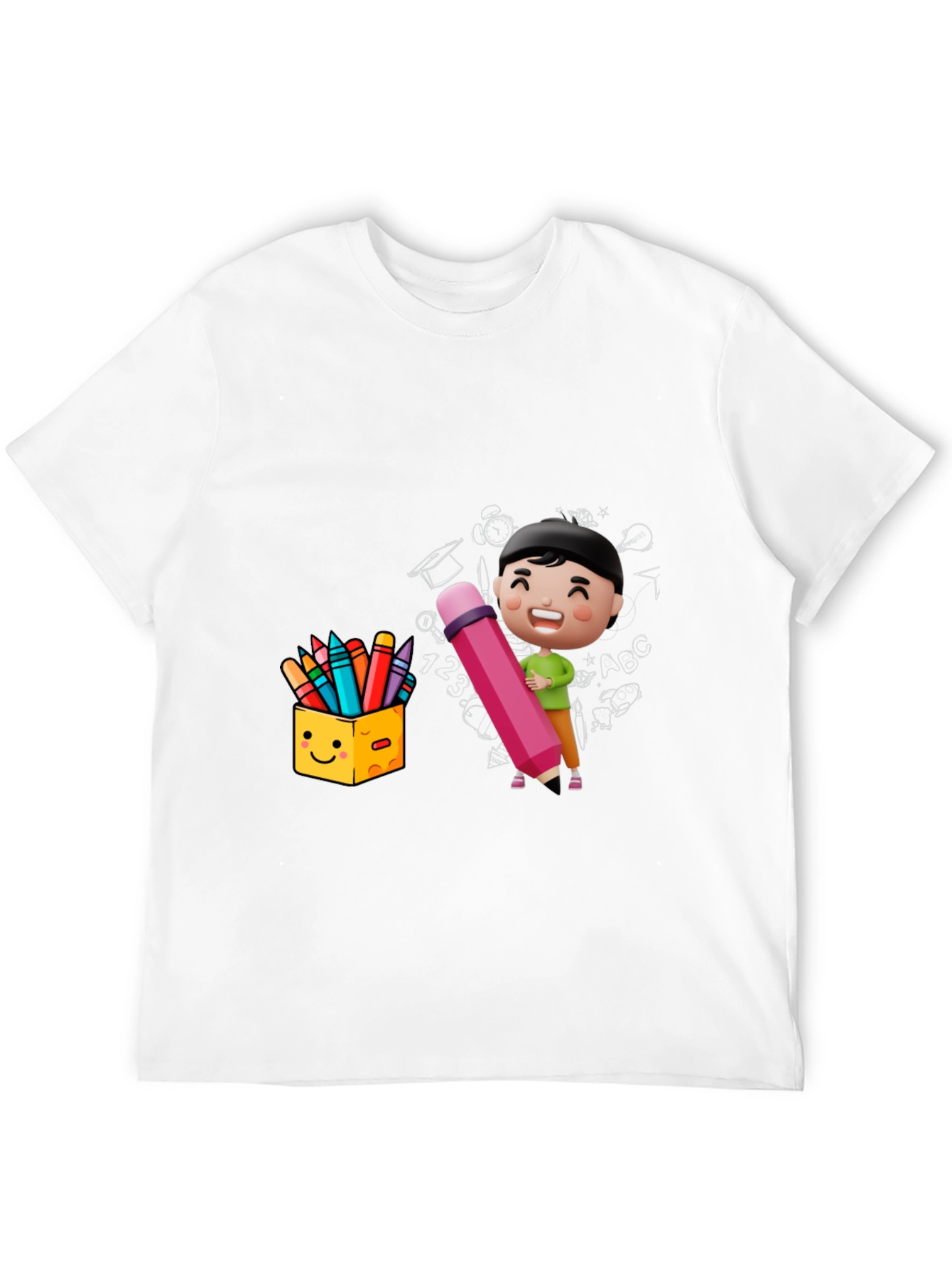 Cartoon School Graphic T-Shirt