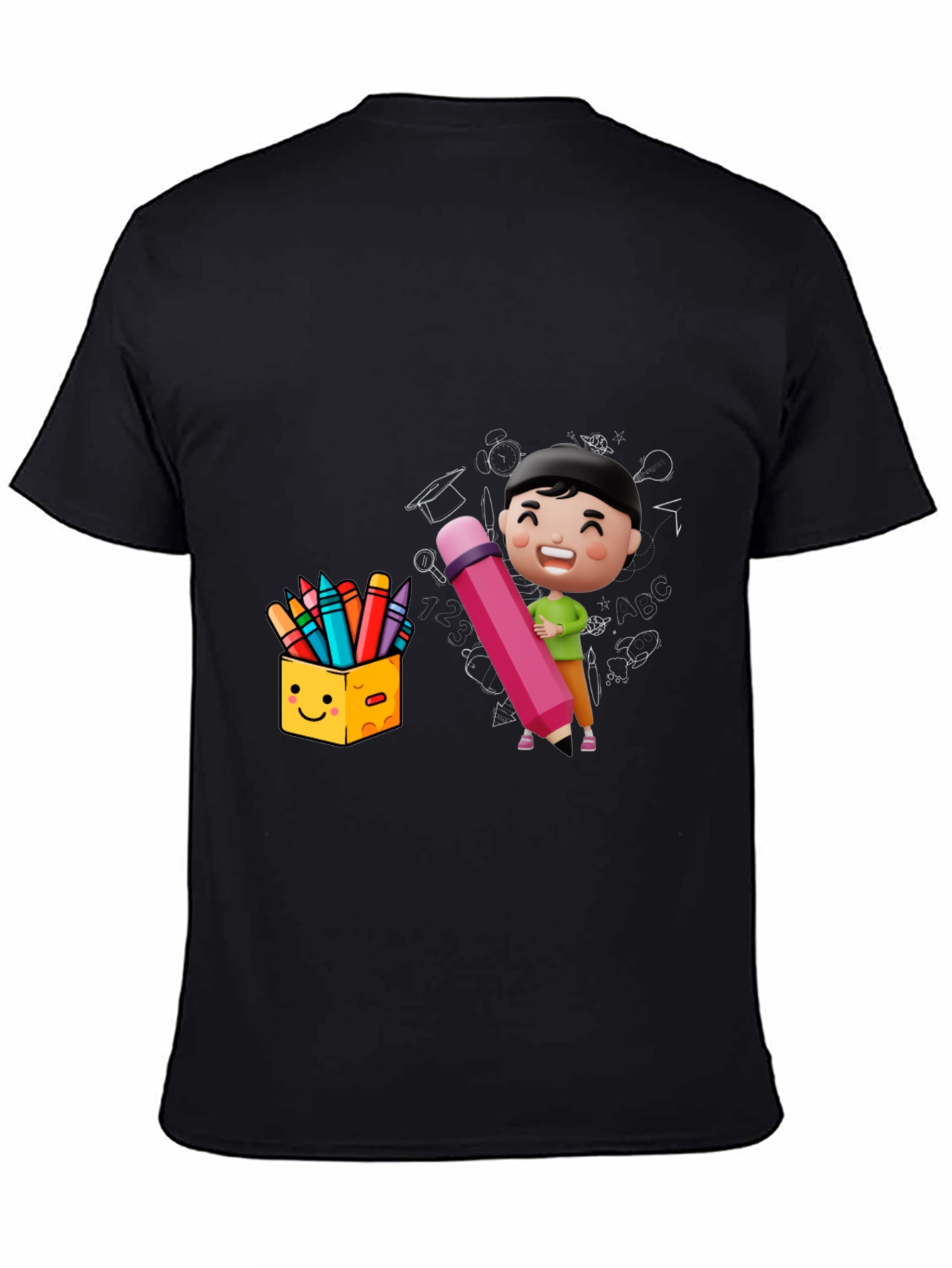 Cartoon School Graphic T-Shirt