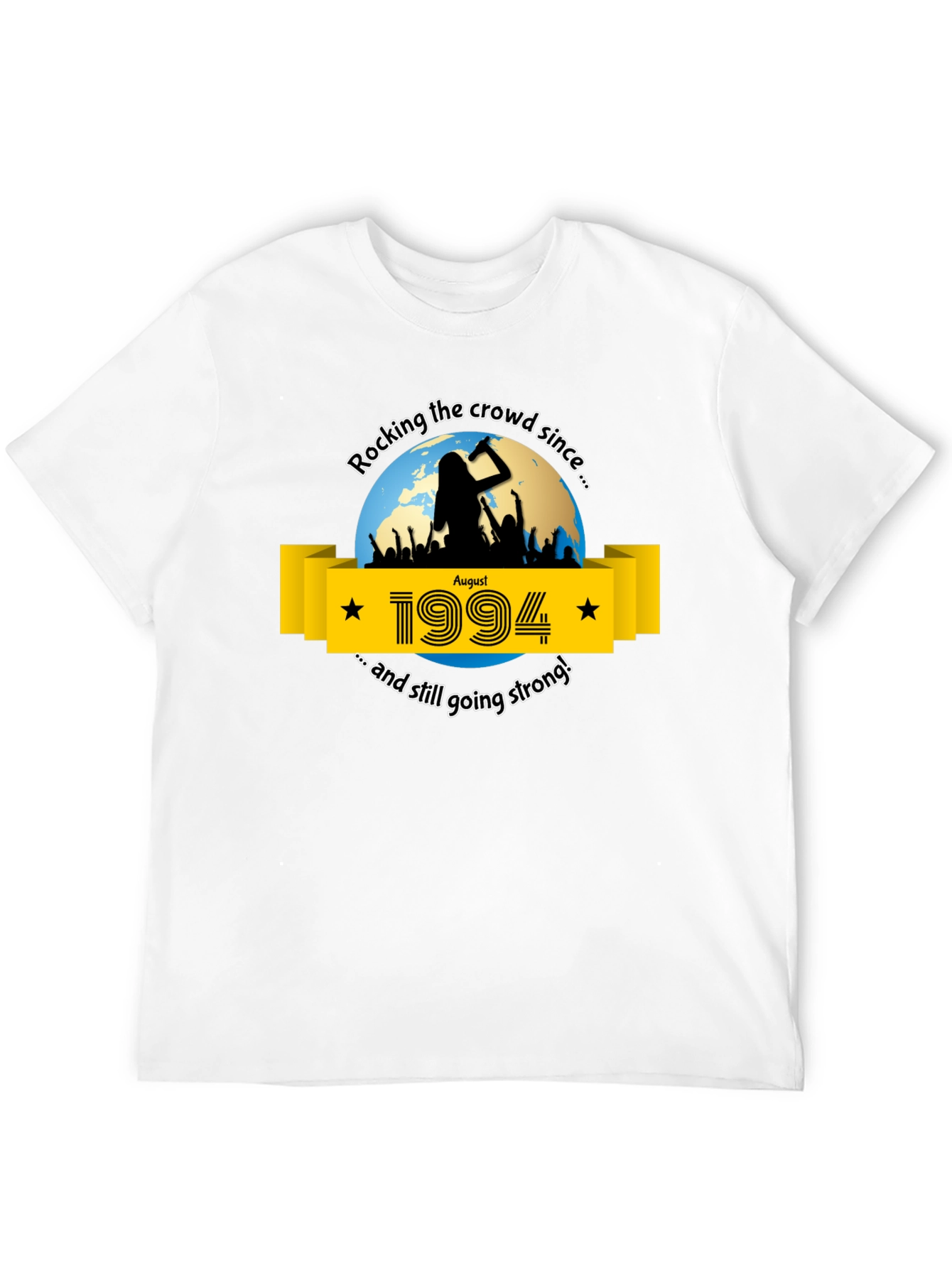 Rocking the Crowd Since 1994 Black T-Shirt