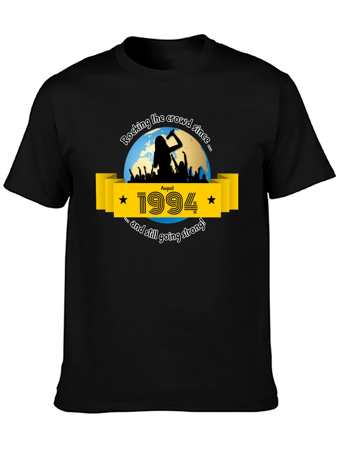 Rocking the Crowd Since 1994 Black T-Shirt