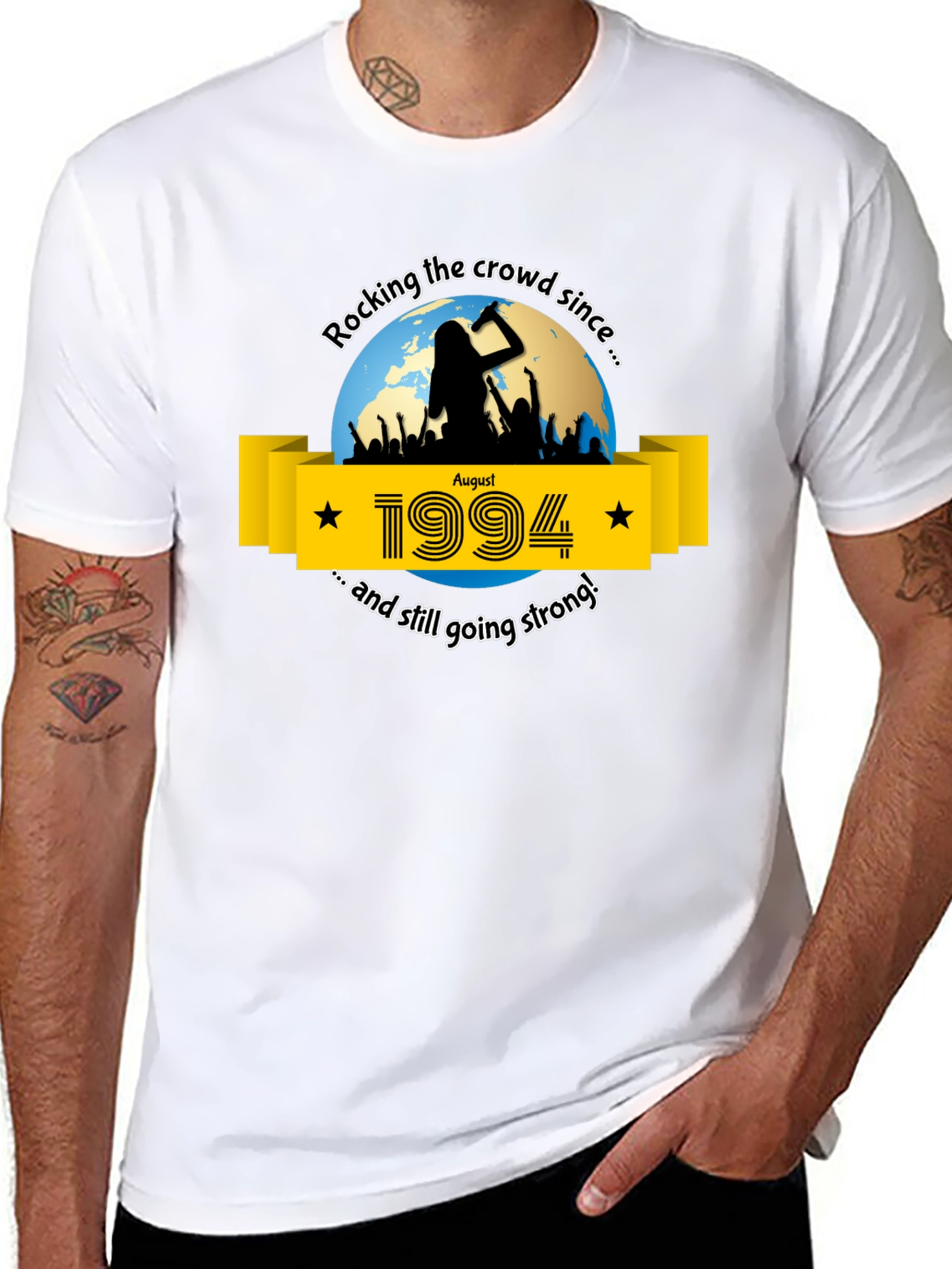 Rocking the Crowd Since 1994 Black T-Shirt