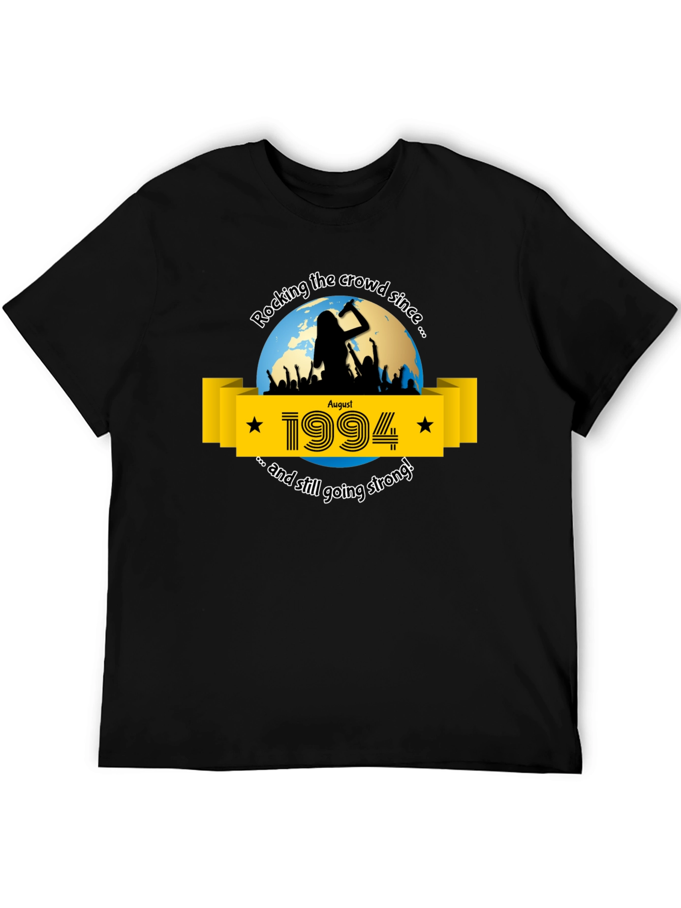 Rocking the Crowd Since 1994 Black T-Shirt