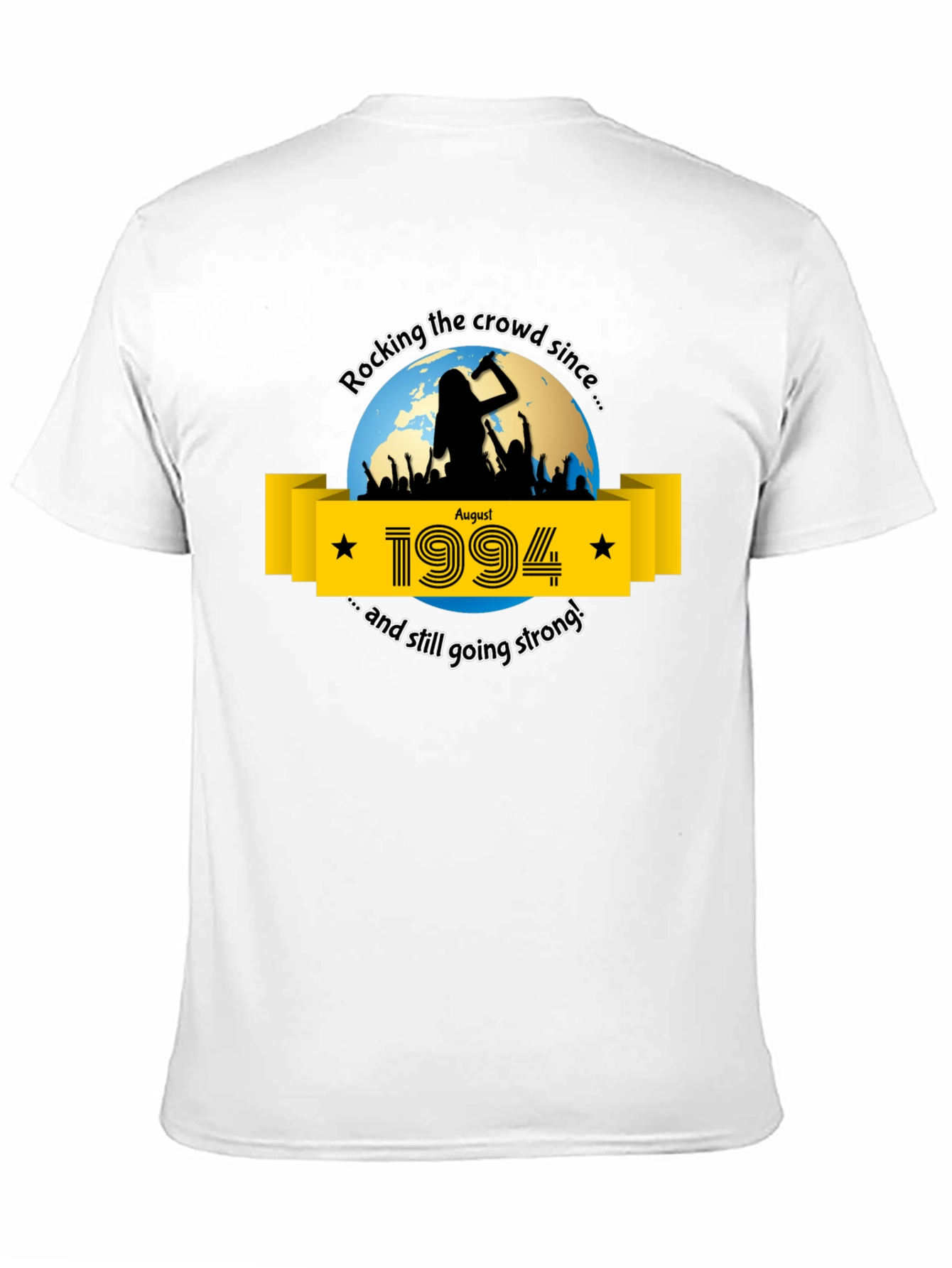 Rocking the Crowd Since 1994 Black T-Shirt
