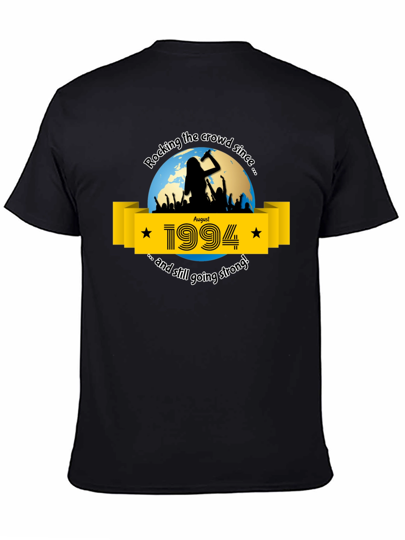 Rocking the Crowd Since 1994 Black T-Shirt