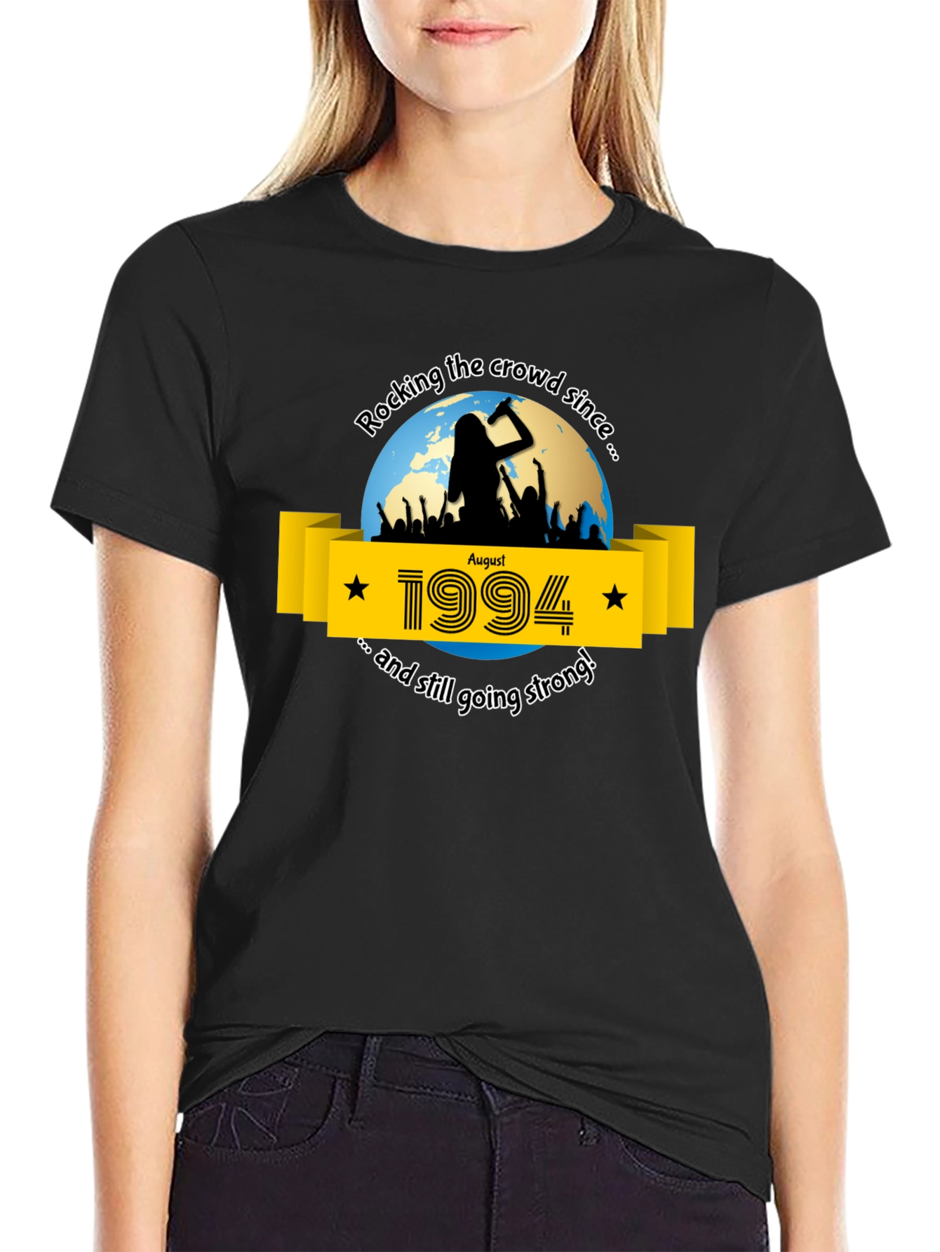 Rocking the Crowd Since 1994 Black T-Shirt