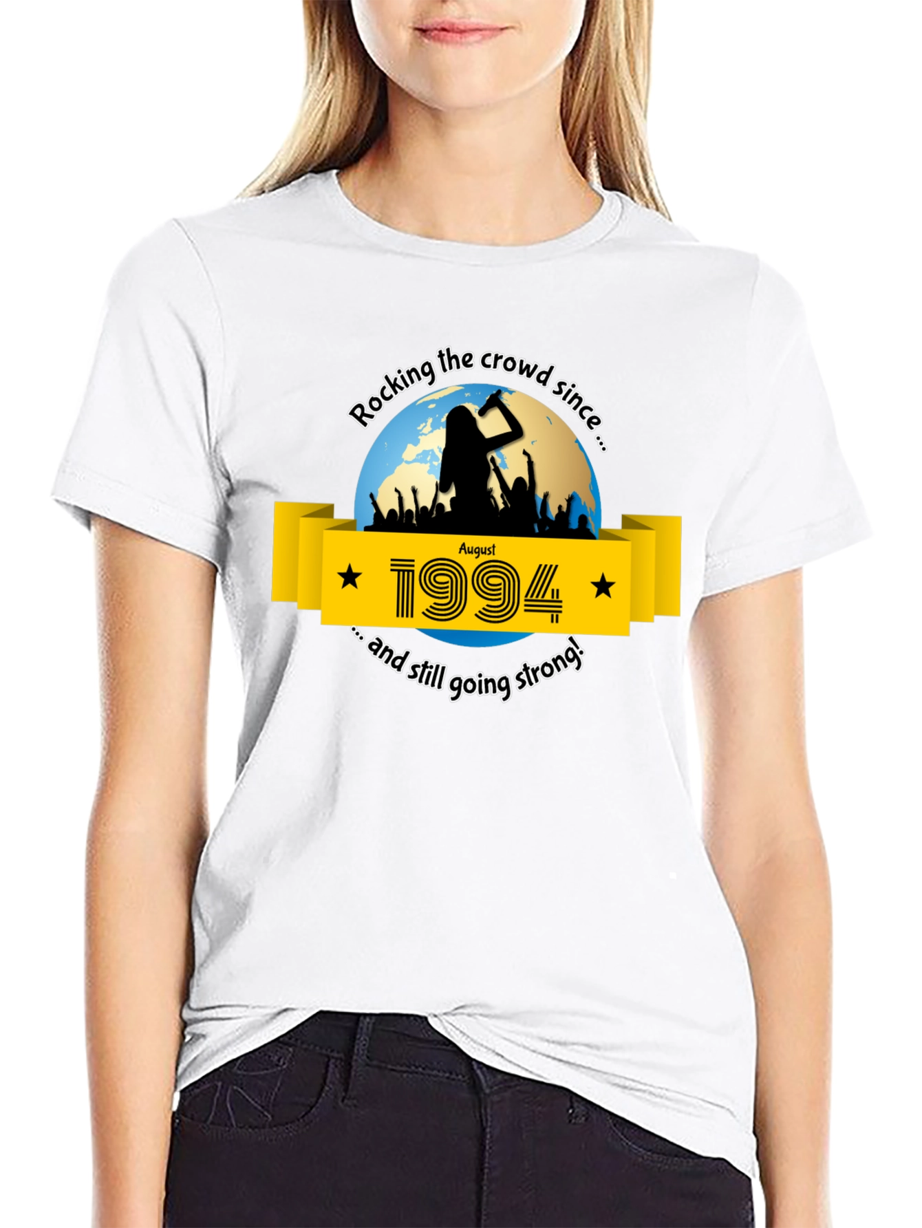 Rocking the Crowd Since 1994 Black T-Shirt