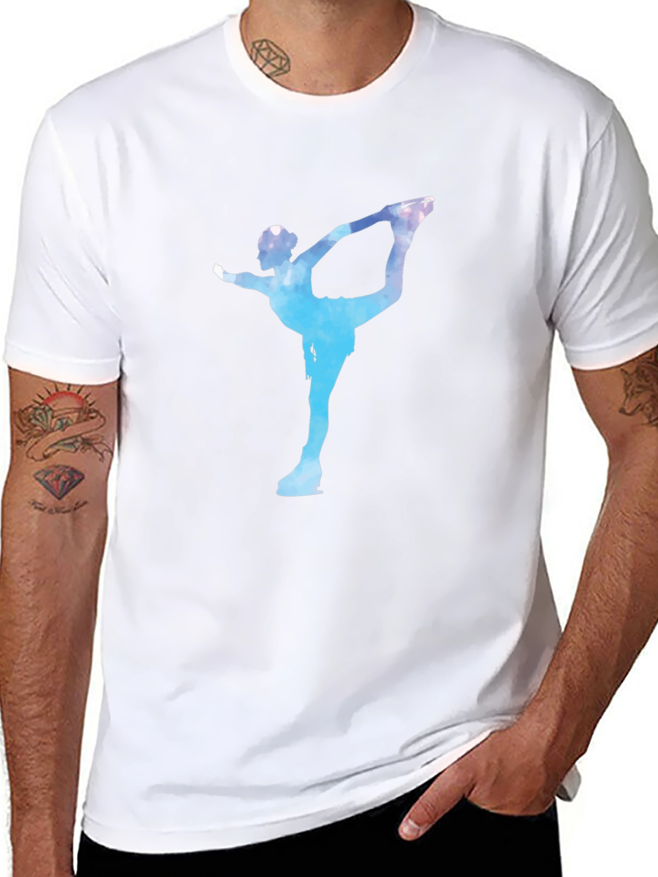 Figure Skater Graphic T-Shirt - Cool Design