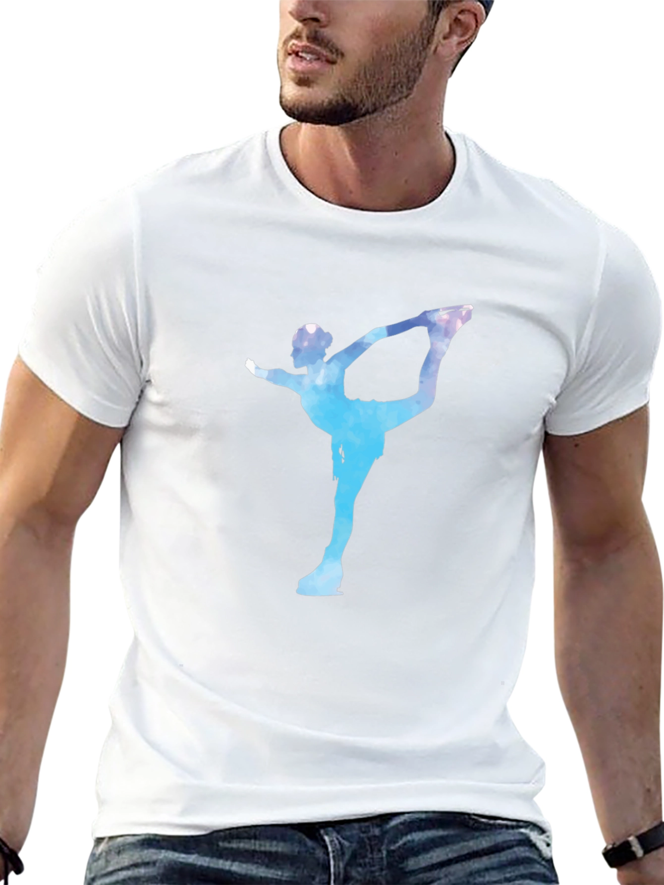 Figure Skater Graphic T-Shirt - Cool Design