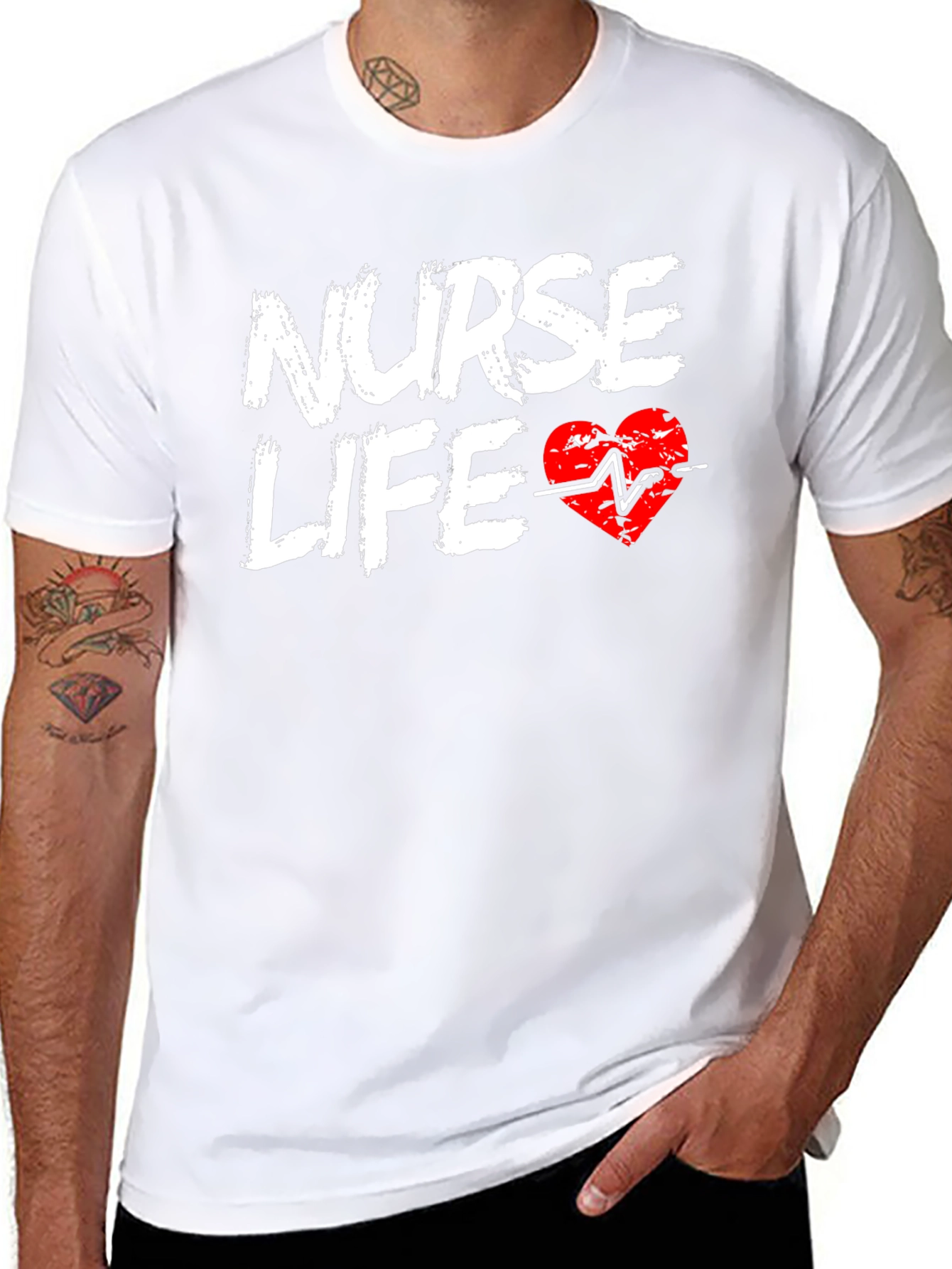 Nurse Life Graphic Tee - Black Cotton Comfort