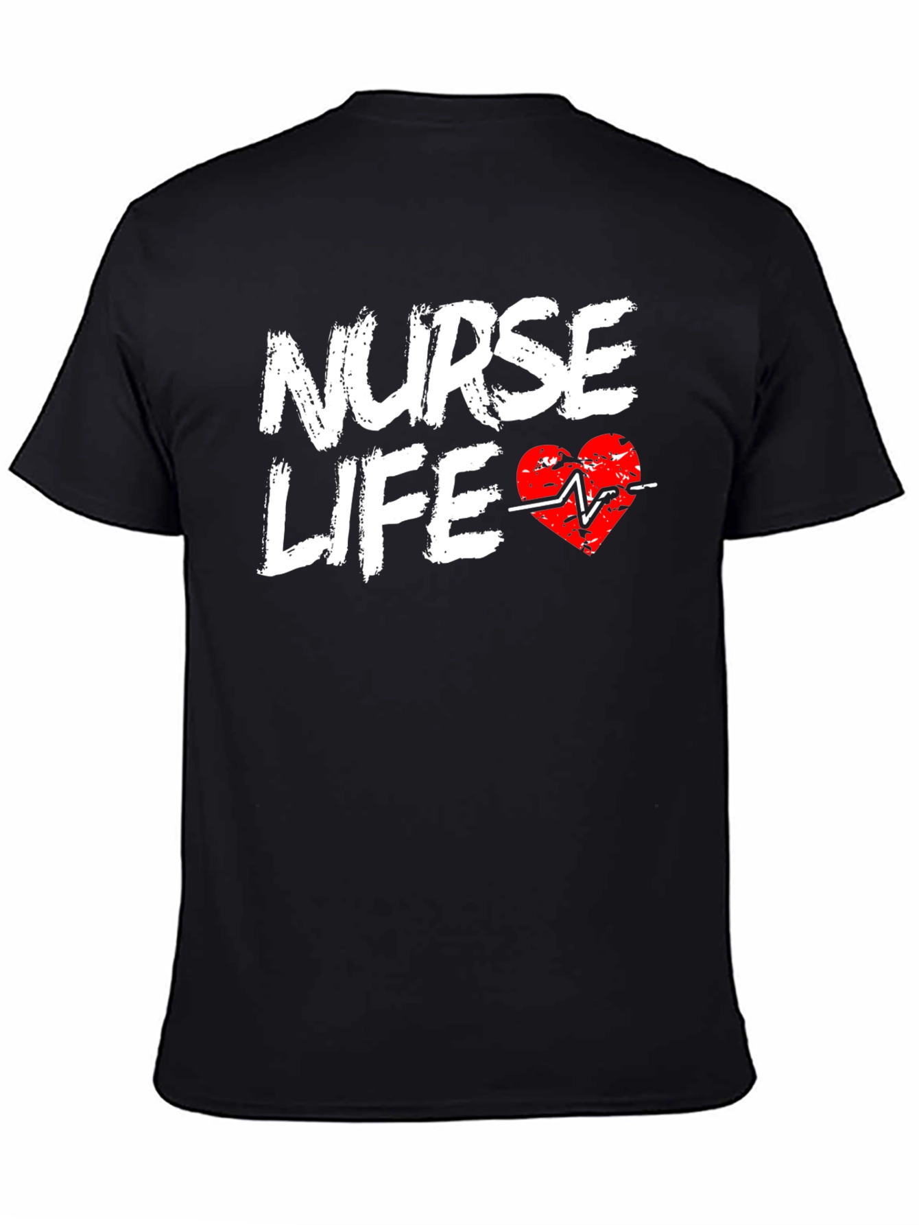 Nurse Life Graphic Tee - Black Cotton Comfort