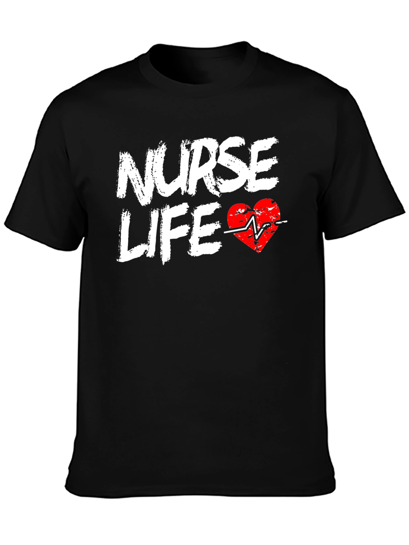 Nurse Life Graphic Tee - Black Cotton Comfort