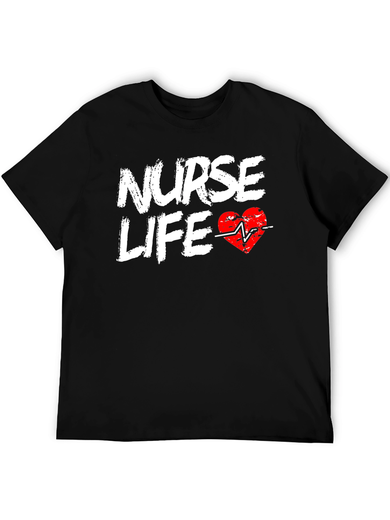 Nurse Life Graphic Tee - Black Cotton Comfort
