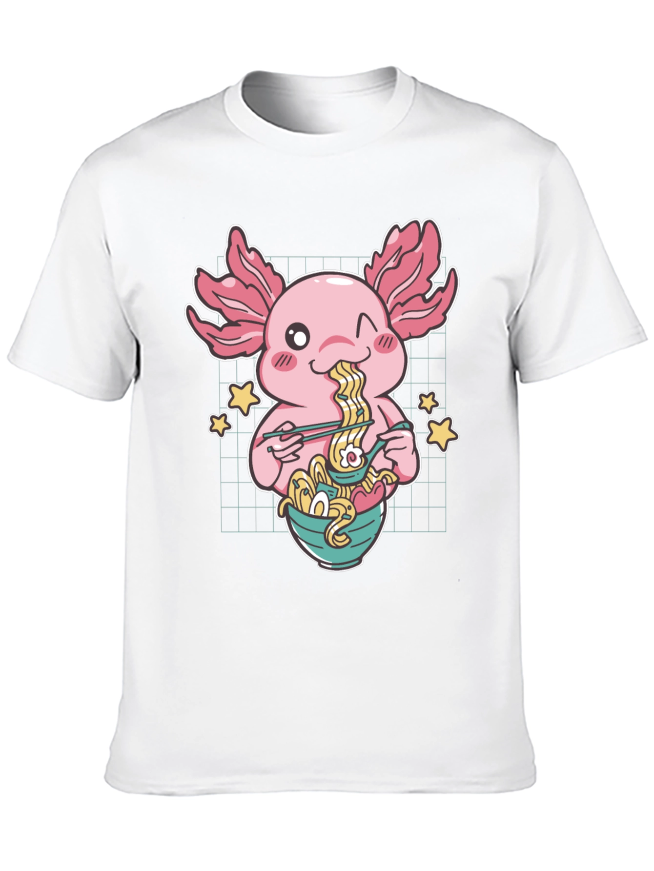 Axolotl Ramen T-Shirt - Cute Anime Style