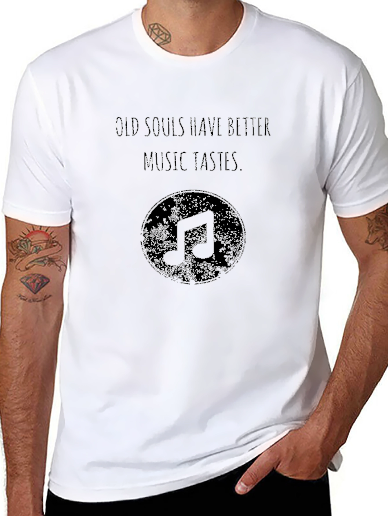 Old Souls Music Tastes Black Graphic Tee