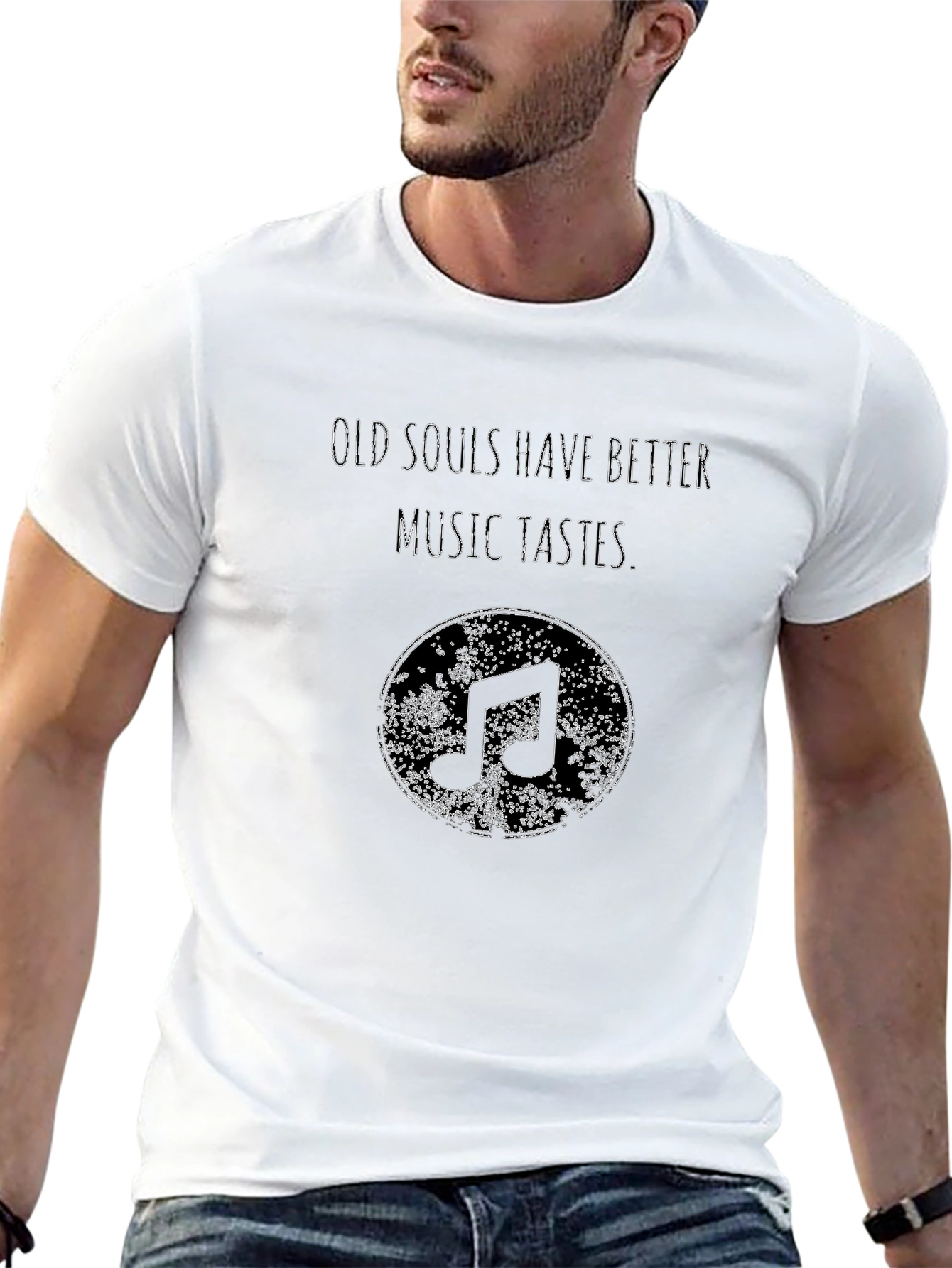 Old Souls Music Tastes Black Graphic Tee